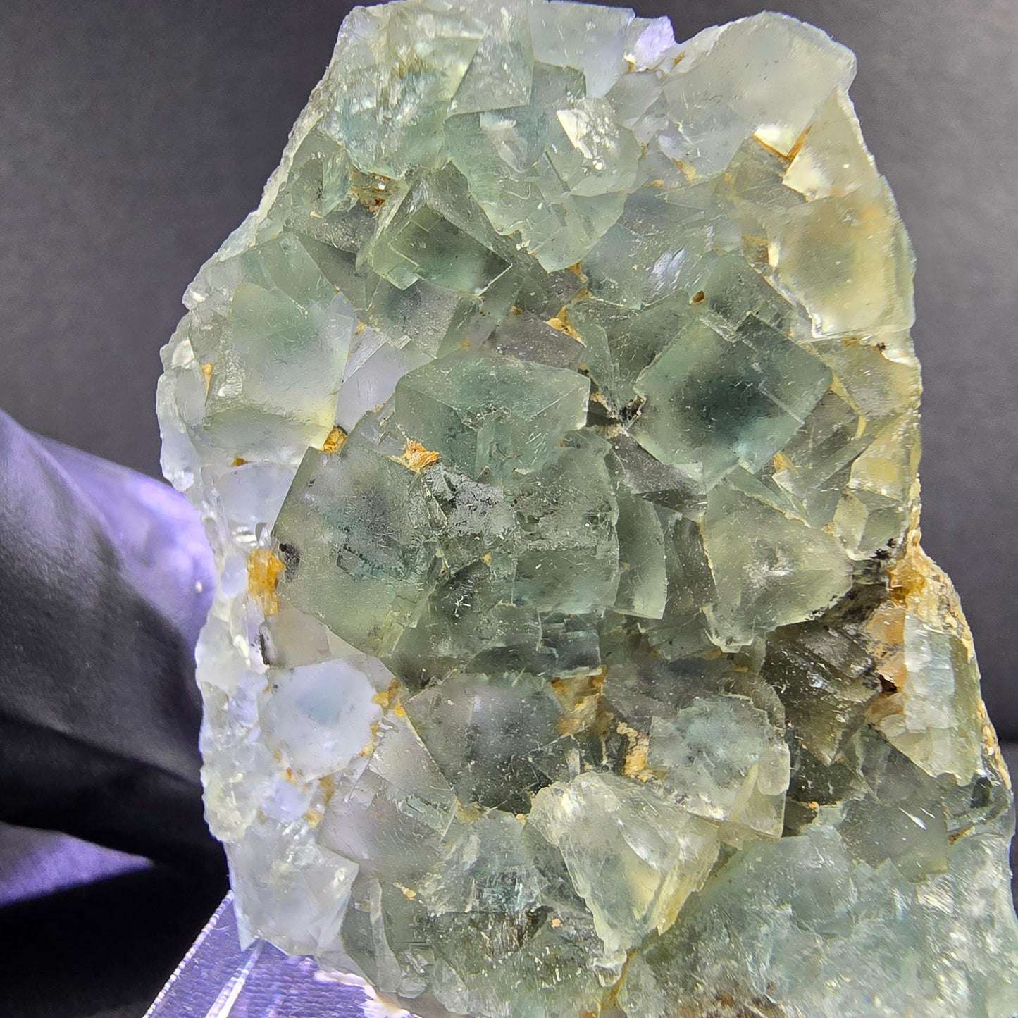 Schöne Phantom Fluorit Würfel Stufe grün 38*34*9mm Okorusu, Namibia Sammlung