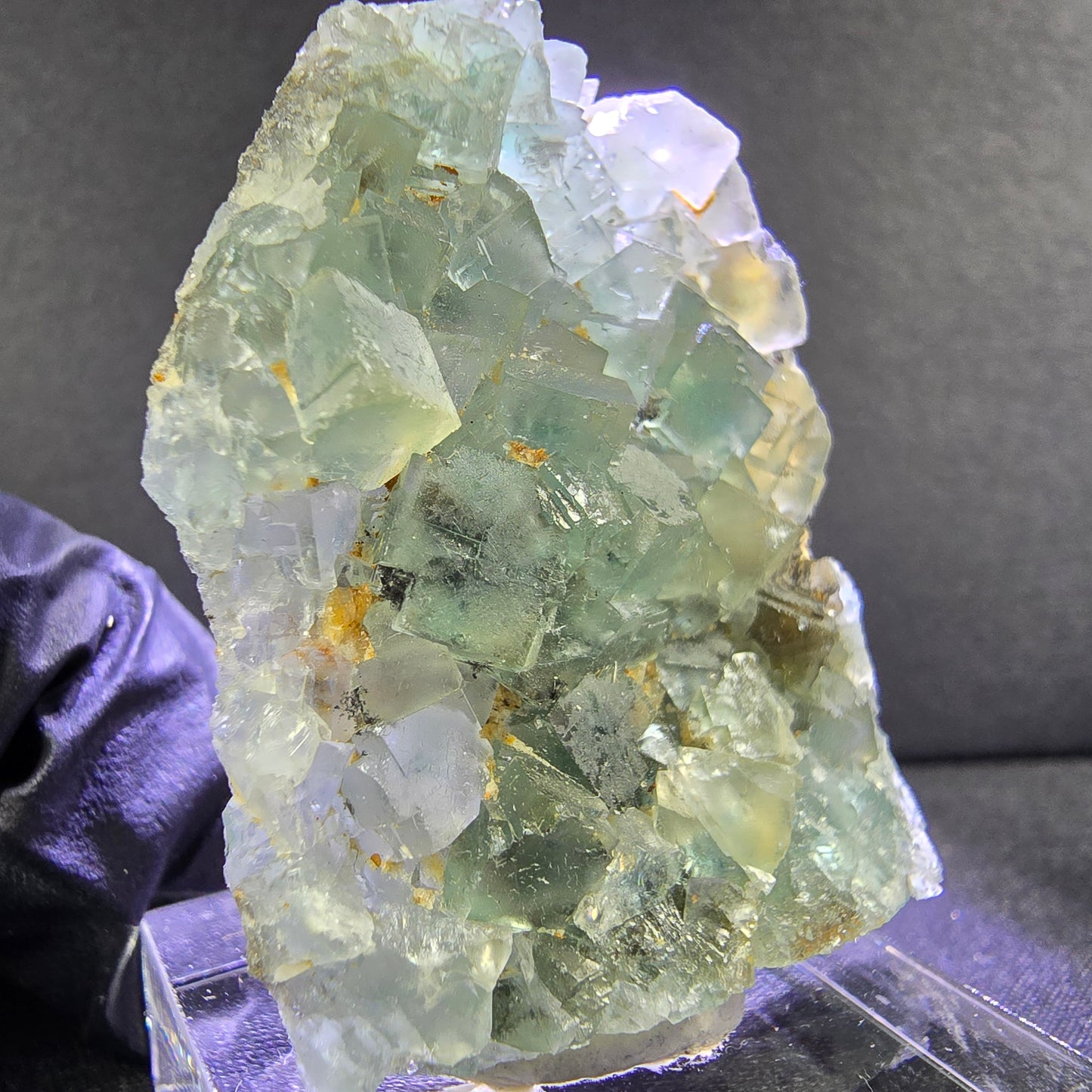 Schöne Phantom Fluorit Würfel Stufe grün 38*34*9mm Okorusu, Namibia Sammlung