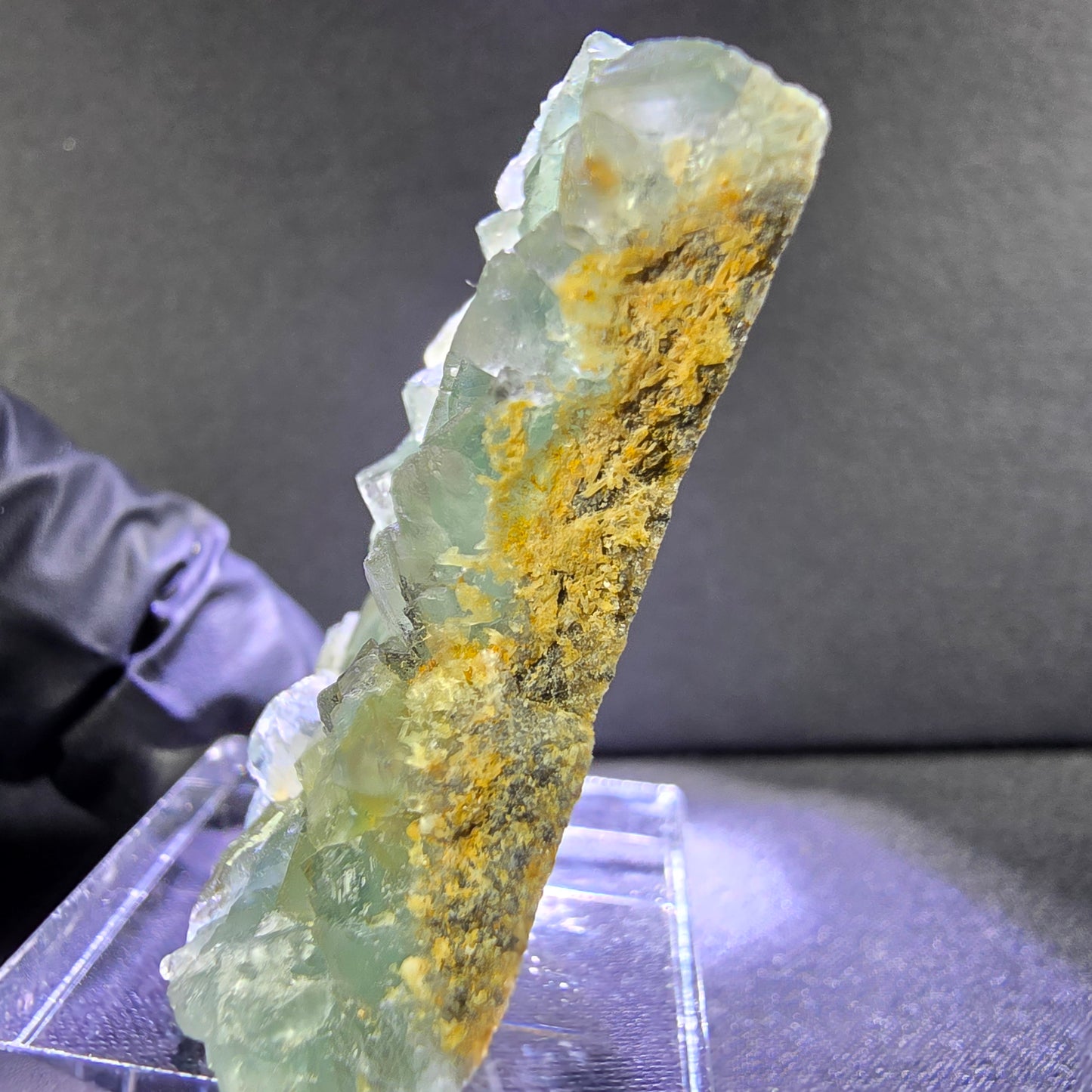 Schöne Phantom Fluorit Würfel Stufe grün 38*34*9mm Okorusu, Namibia Sammlung