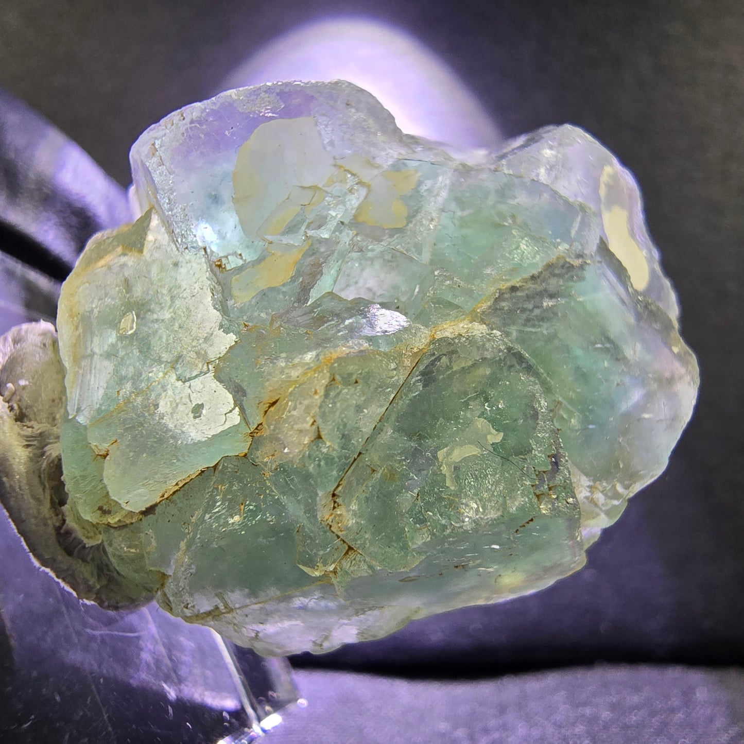 Glasklare Phantom Fluorit Würfel Stufe grün 31*26*16mm Okorusu, Namibia Sammlung