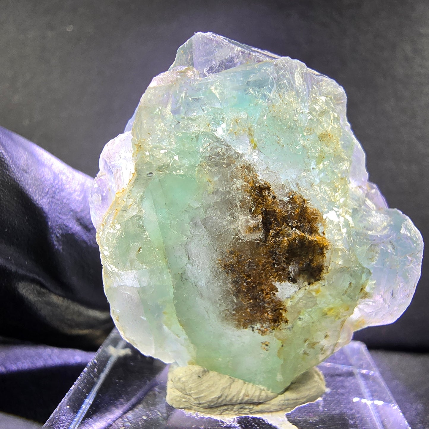 Glasklare Phantom Fluorit Würfel Stufe grün 31*26*16mm Okorusu, Namibia Sammlung