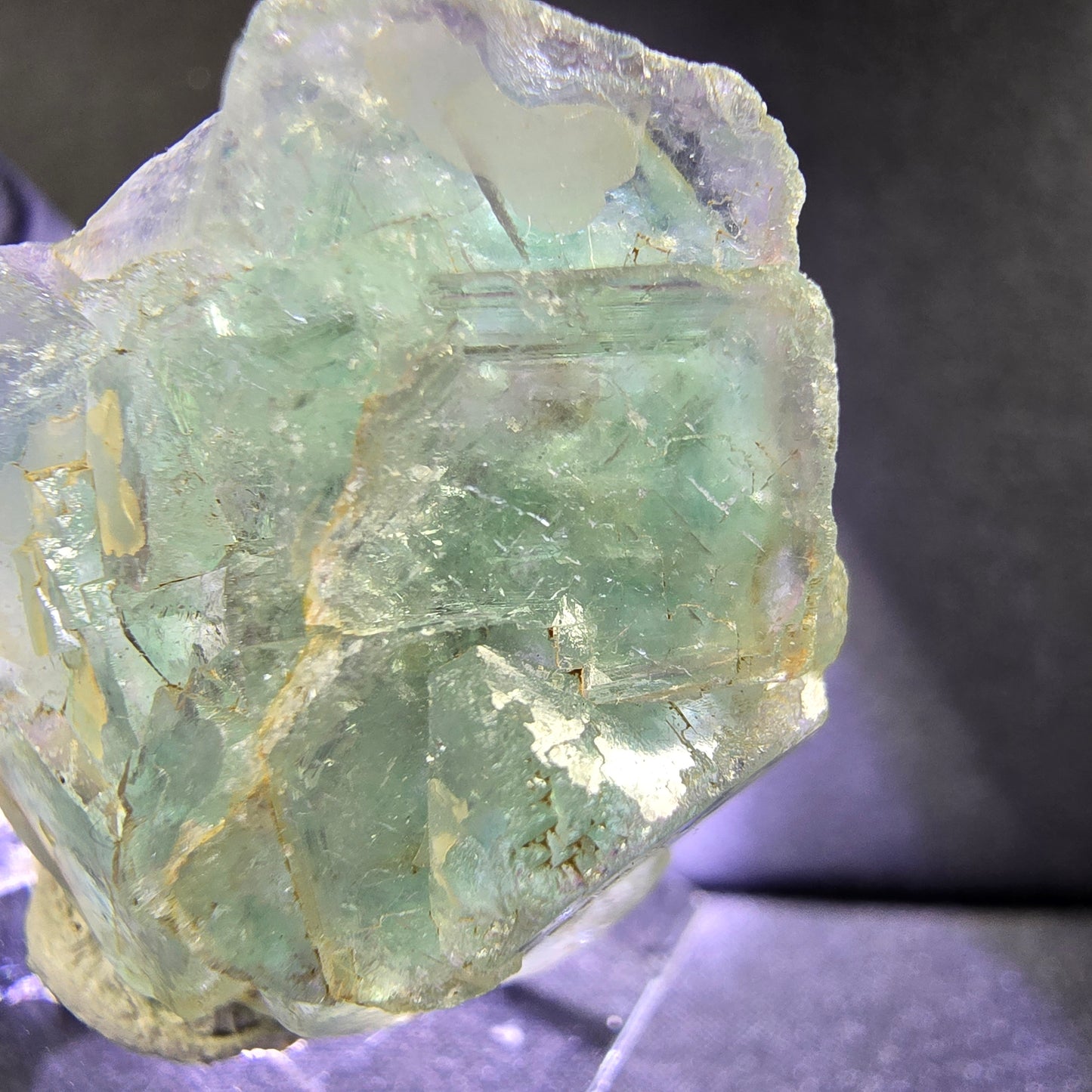 Glasklare Phantom Fluorit Würfel Stufe grün 31*26*16mm Okorusu, Namibia Sammlung