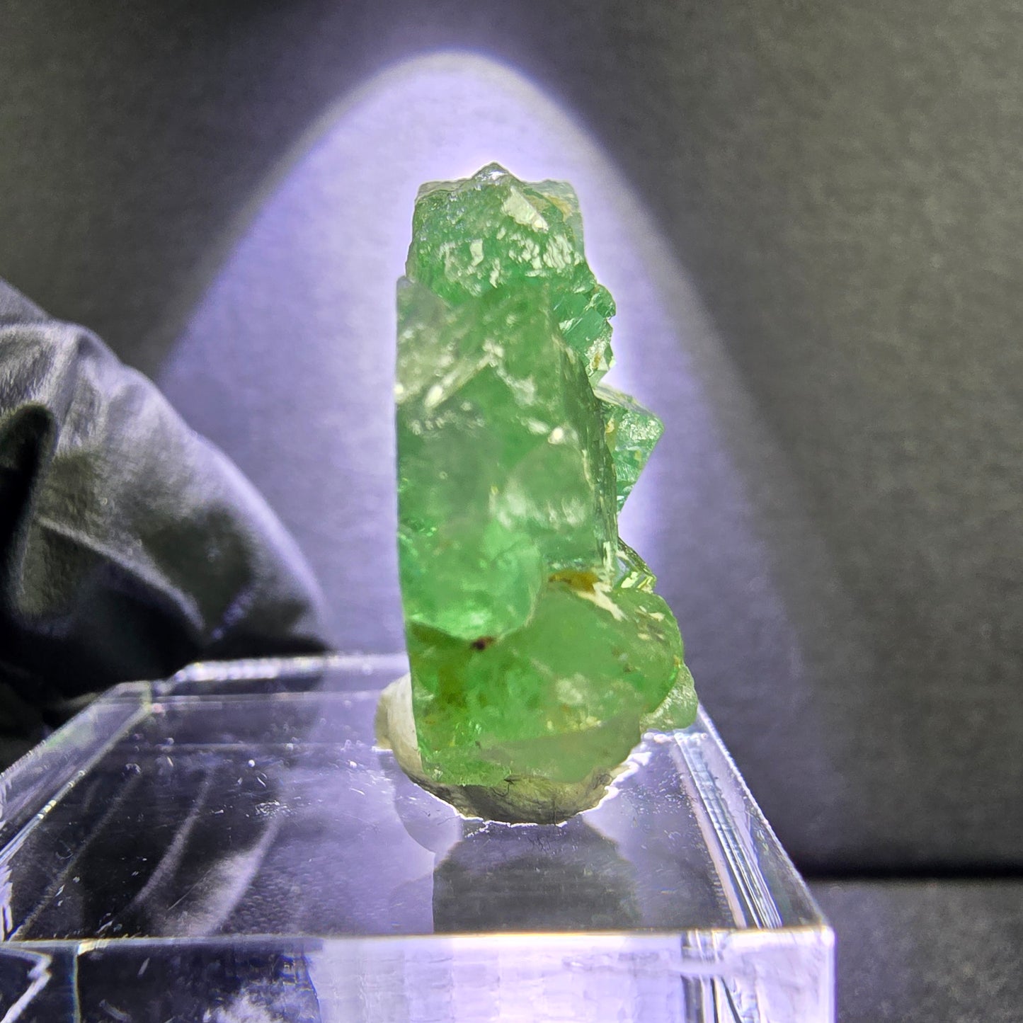 Klare Phantom Fluorit Würfel Stufe grün 27*22*9mm Okorusu, Namibia Sammlung