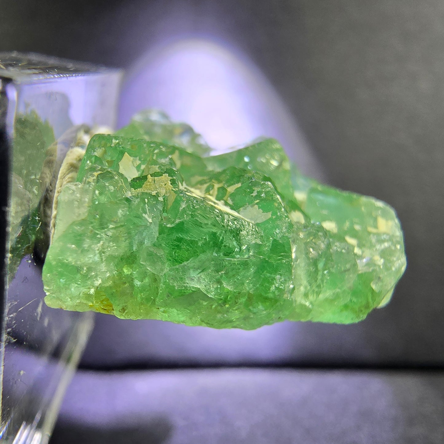 Klare Phantom Fluorit Würfel Stufe grün 27*22*9mm Okorusu, Namibia Sammlung
