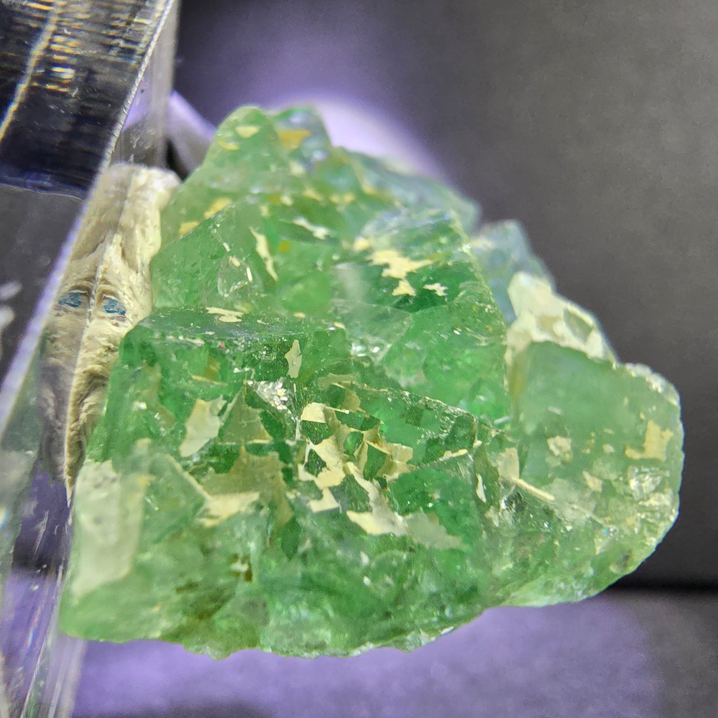 Klare Phantom Fluorit Würfel Stufe grün 27*22*9mm Okorusu, Namibia Sammlung