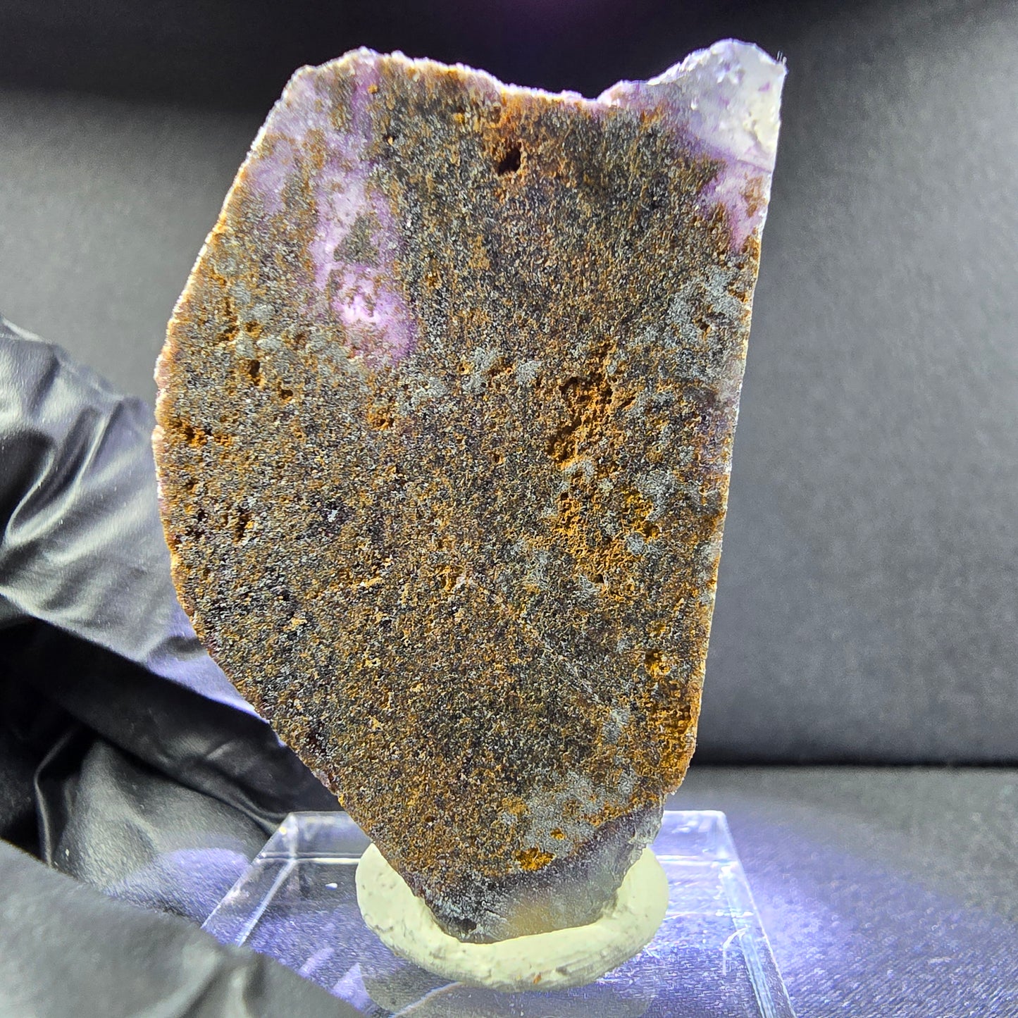 Rare Zonare Fluorite XX niveau cube jaune violet 43*28*15mm d'Okorusu, Namibie