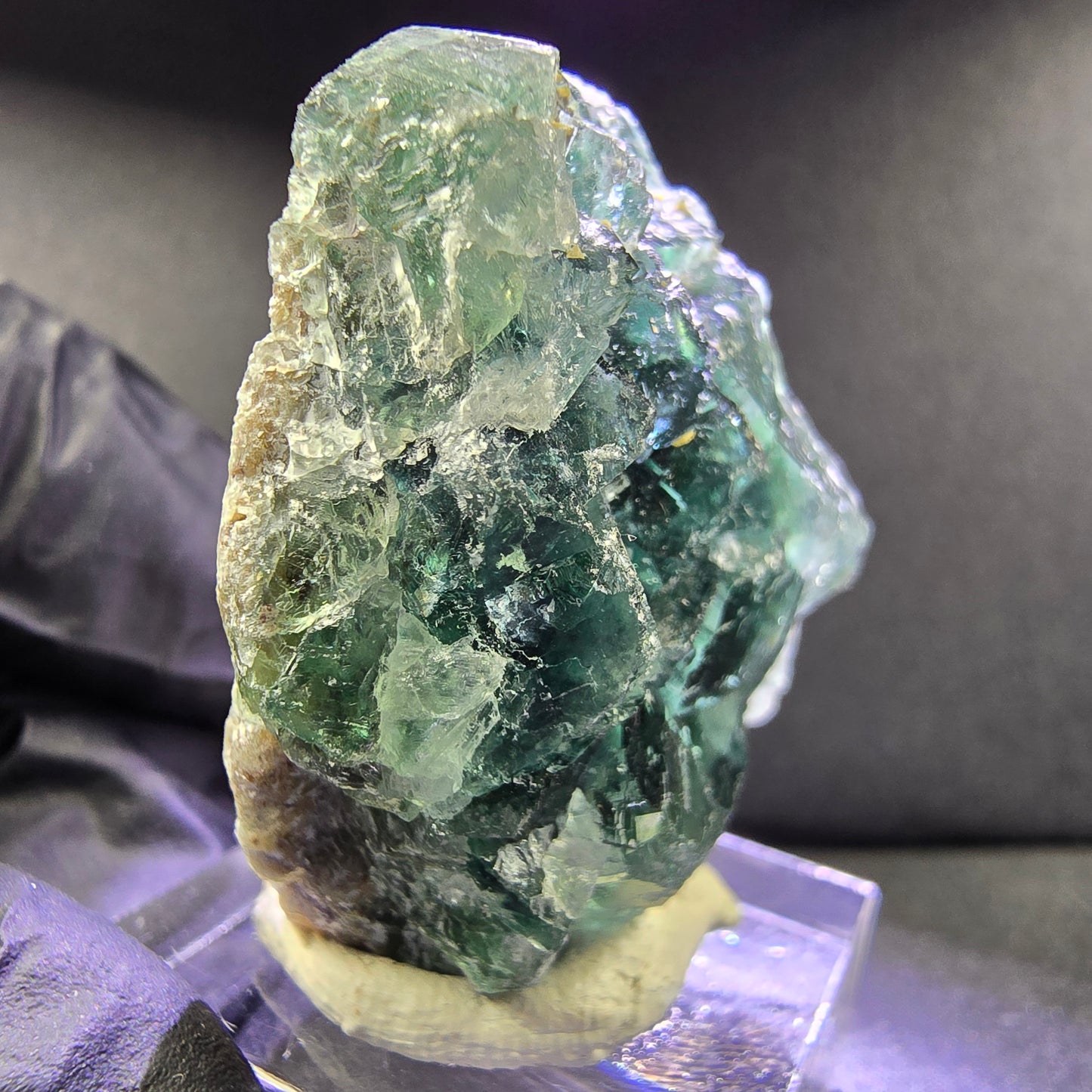 Schöne Phantom Fluorit Würfel Stufe grün 38*34*17mm Okorusu, Namibia Sammlung