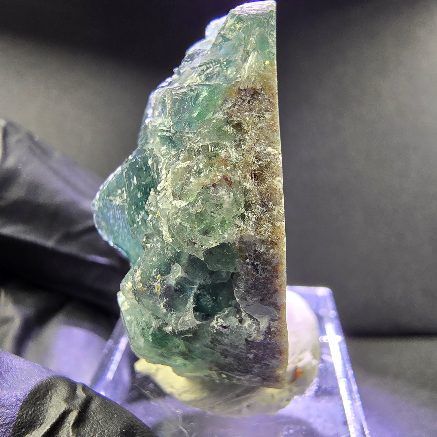 Schöne Phantom Fluorit Würfel Stufe grün 38*34*17mm Okorusu, Namibia Sammlung
