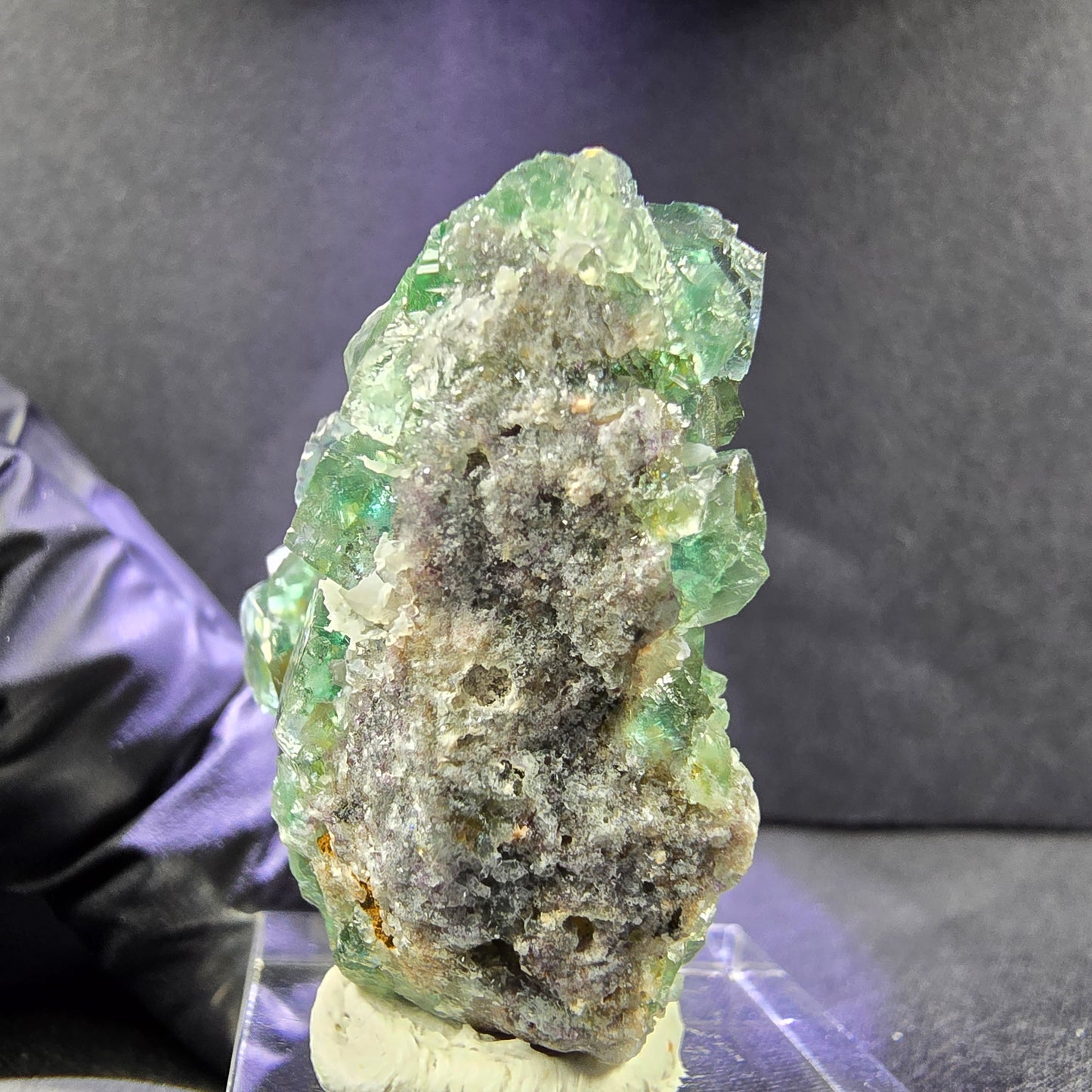 Seltene klare Fluorit XX Würfel Stufe mit Einschlüssen 37*28*20mm aus Okorusu, Namibia