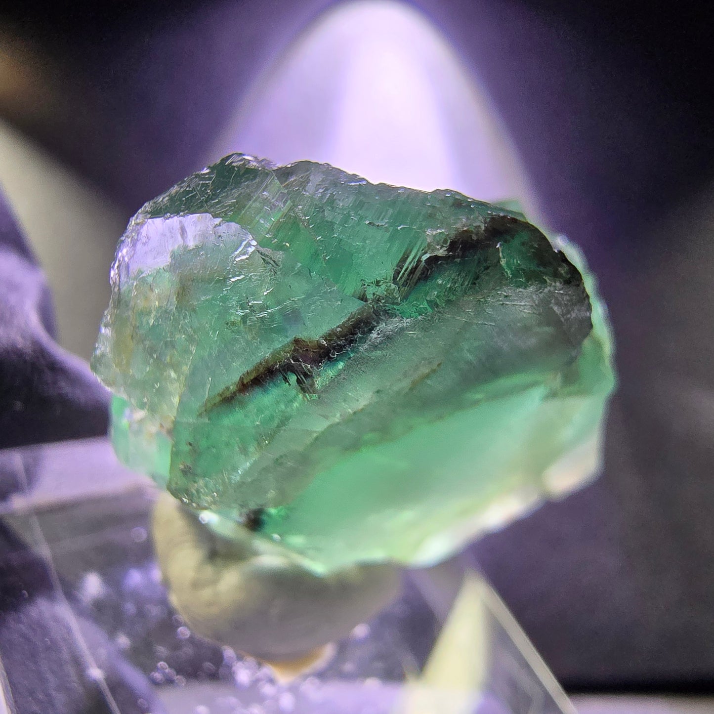 Seltener Phantom Fluorit Würfel grün lila 29*26*11mm Okorusu, Namibia Sammlung