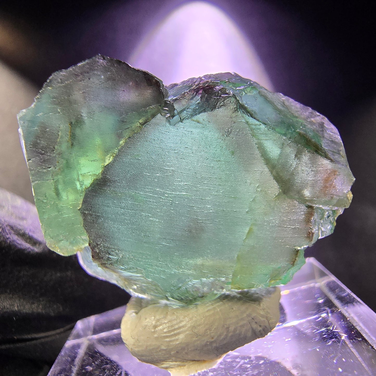 Seltener Phantom Fluorit Würfel grün lila 29*26*11mm Okorusu, Namibia Sammlung