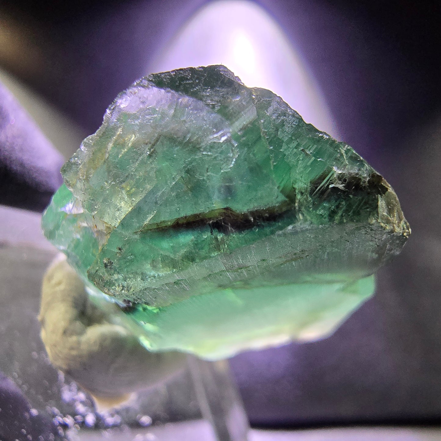 Seltener Phantom Fluorit Würfel grün lila 29*26*11mm Okorusu, Namibia Sammlung