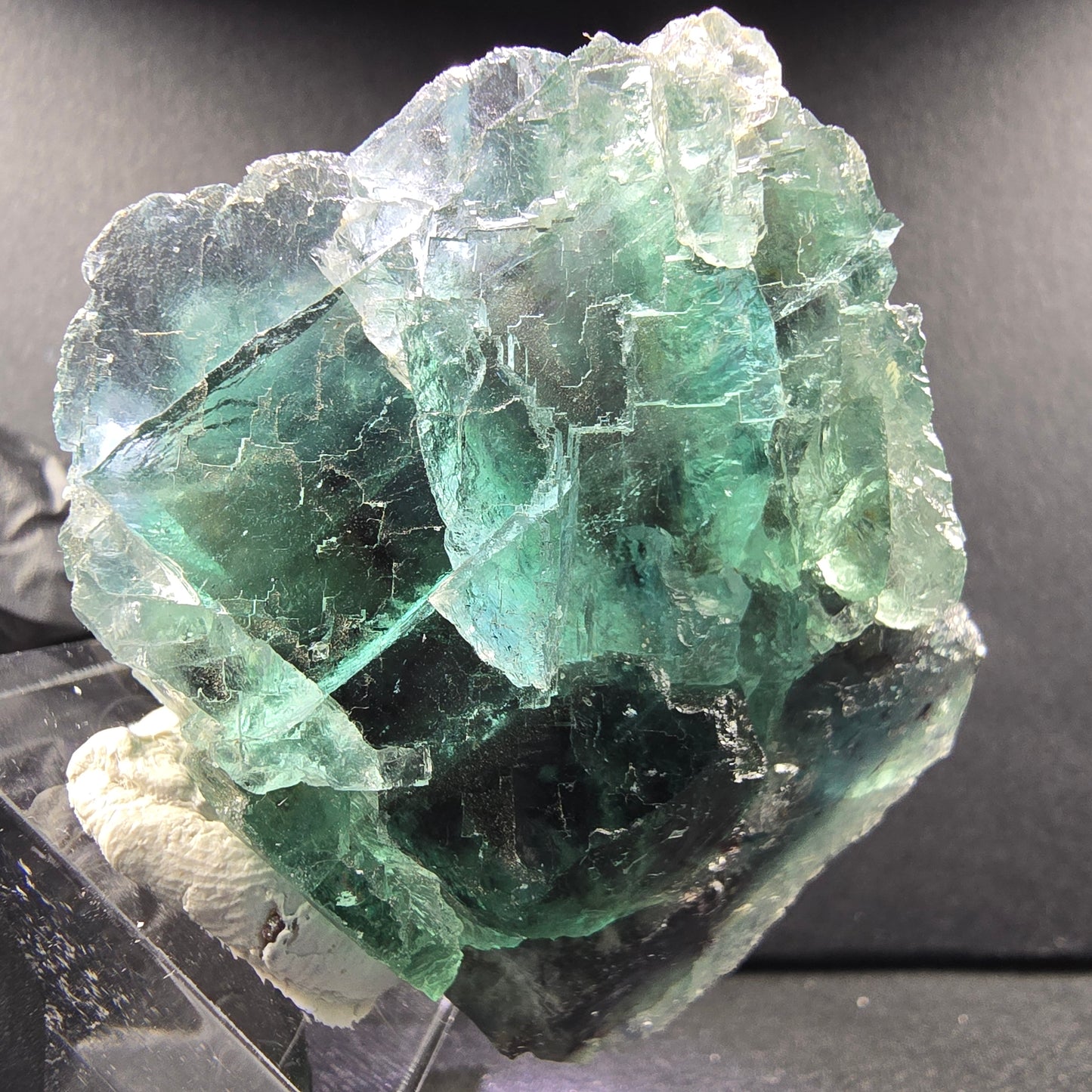 Seltene Phantom Fluorit Stufe grün 48*40*21mm Okorusu, Namibia Sammlung