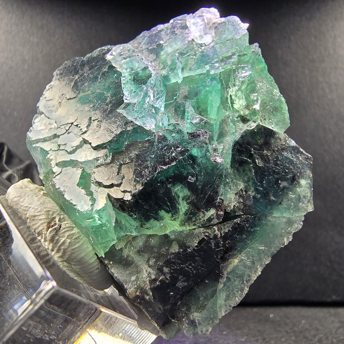 Seltene Phantom Fluorit Stufe grün 48*40*21mm Okorusu, Namibia Sammlung