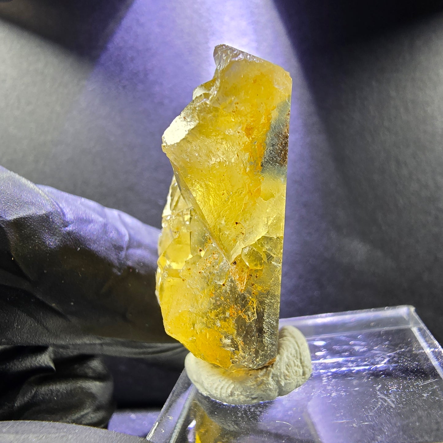 Seltene Honey Pocket Phantom Fluorit XX Würfel Stufe 35*26*14mm Okorusu, Namibia