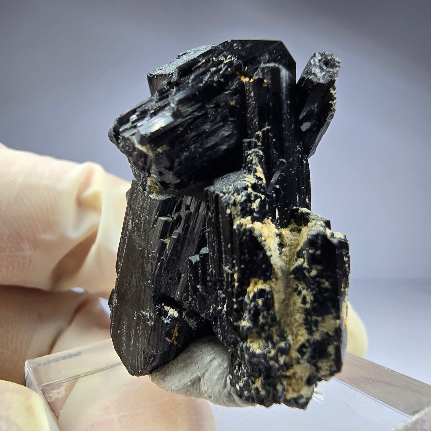 Seltene Schörl Turmalin Stufe schwarz 33*25*18mm Erongo, Namibia Sammlung