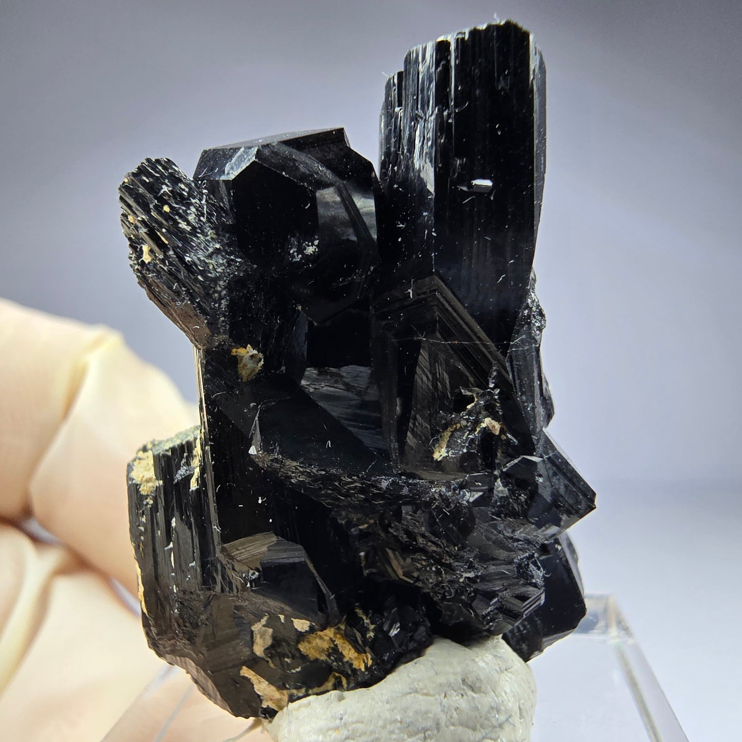 Seltene Schörl Turmalin Stufe schwarz 33*25*18mm Erongo, Namibia Sammlung