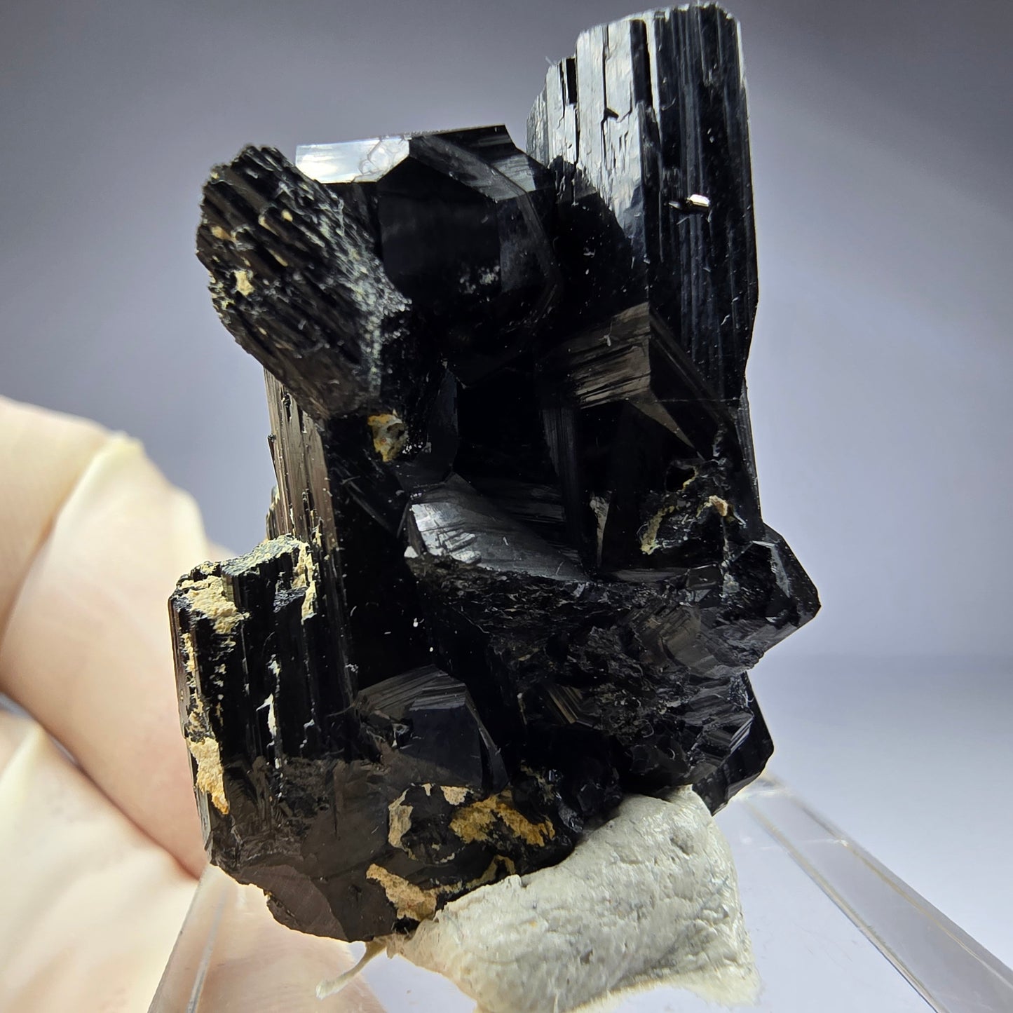 Seltene Schörl Turmalin Stufe schwarz 33*25*18mm Erongo, Namibia Sammlung