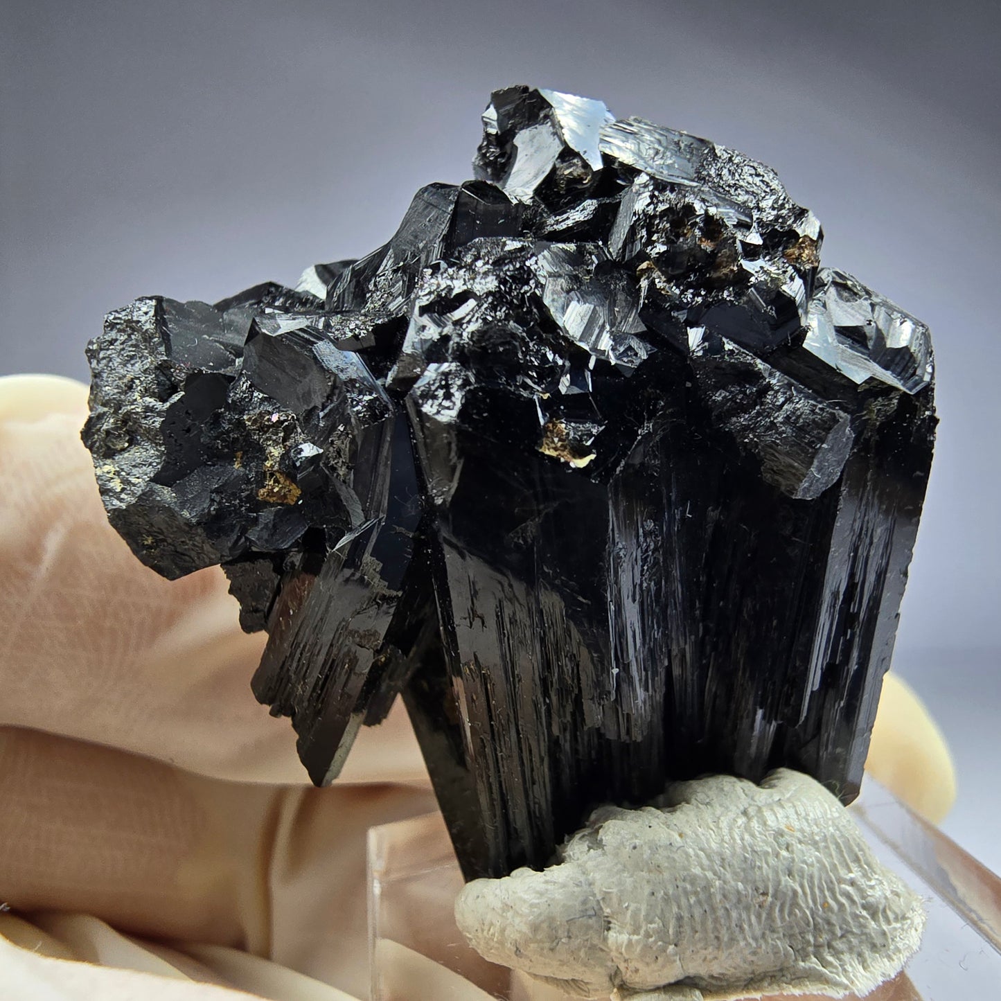 Seltene Schörl Turmalin Stufe schwarz 39*31*26mm Erongo, Namibia Sammlung