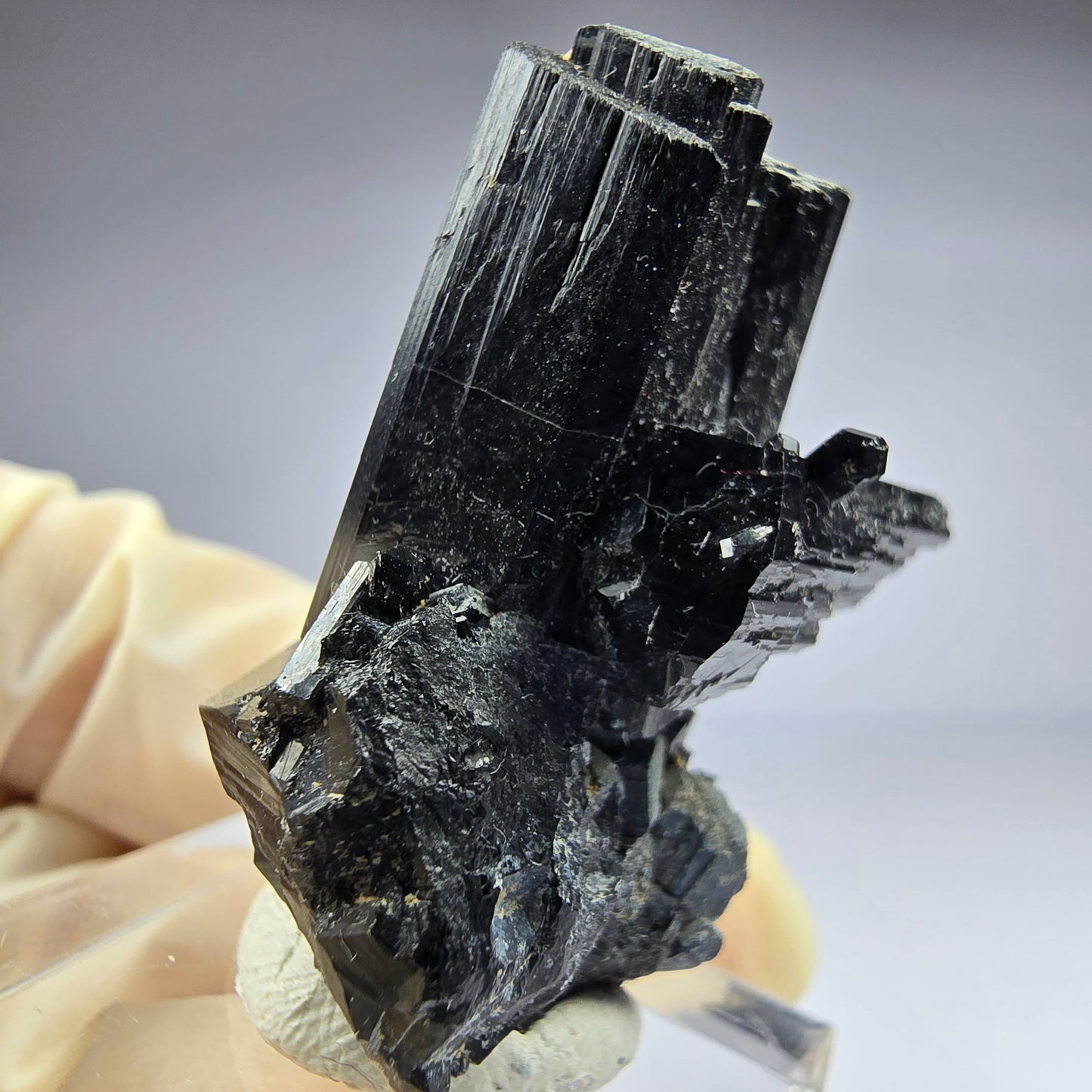 Seltene Schörl Turmalin Stufe schwarz 36*27*20mm Erongo, Namibia Sammlung