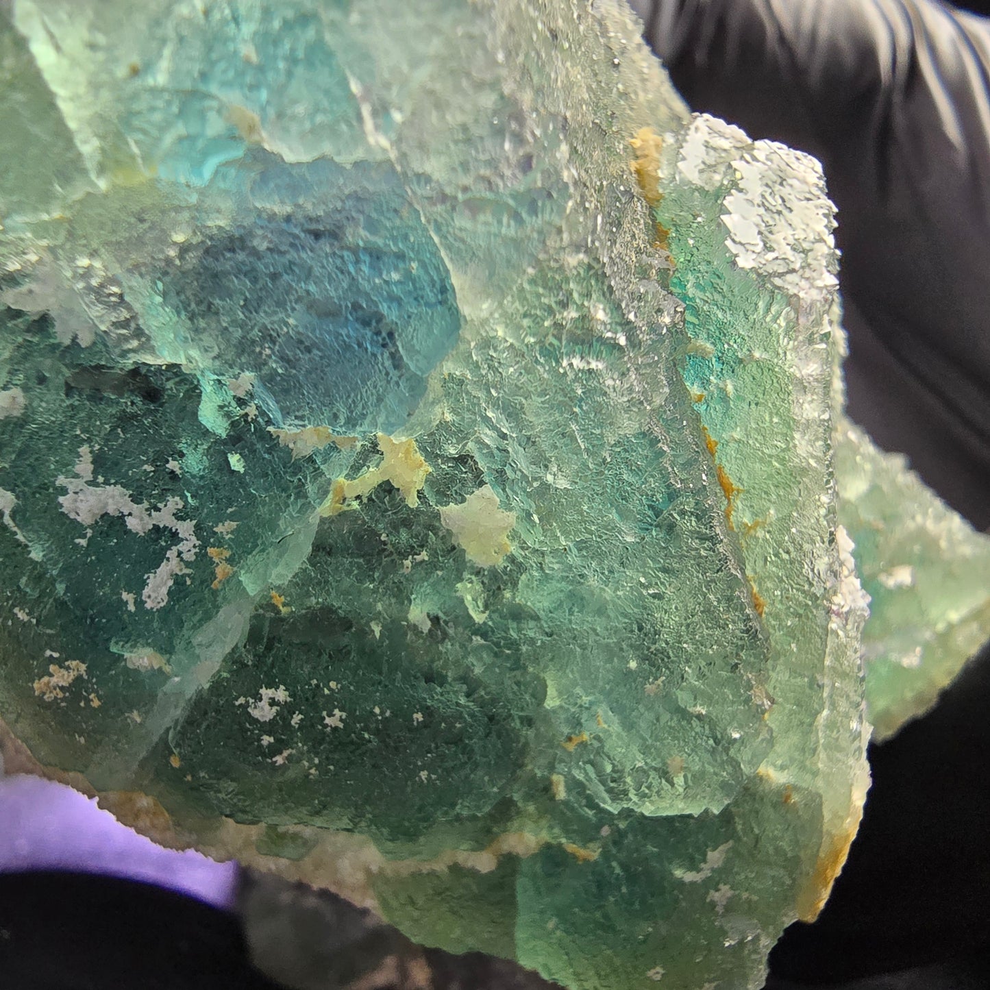 Große Phantom Fluorit XX Oktaeder Stufe grün blau 110*77*71mm aus Erongo Namibia