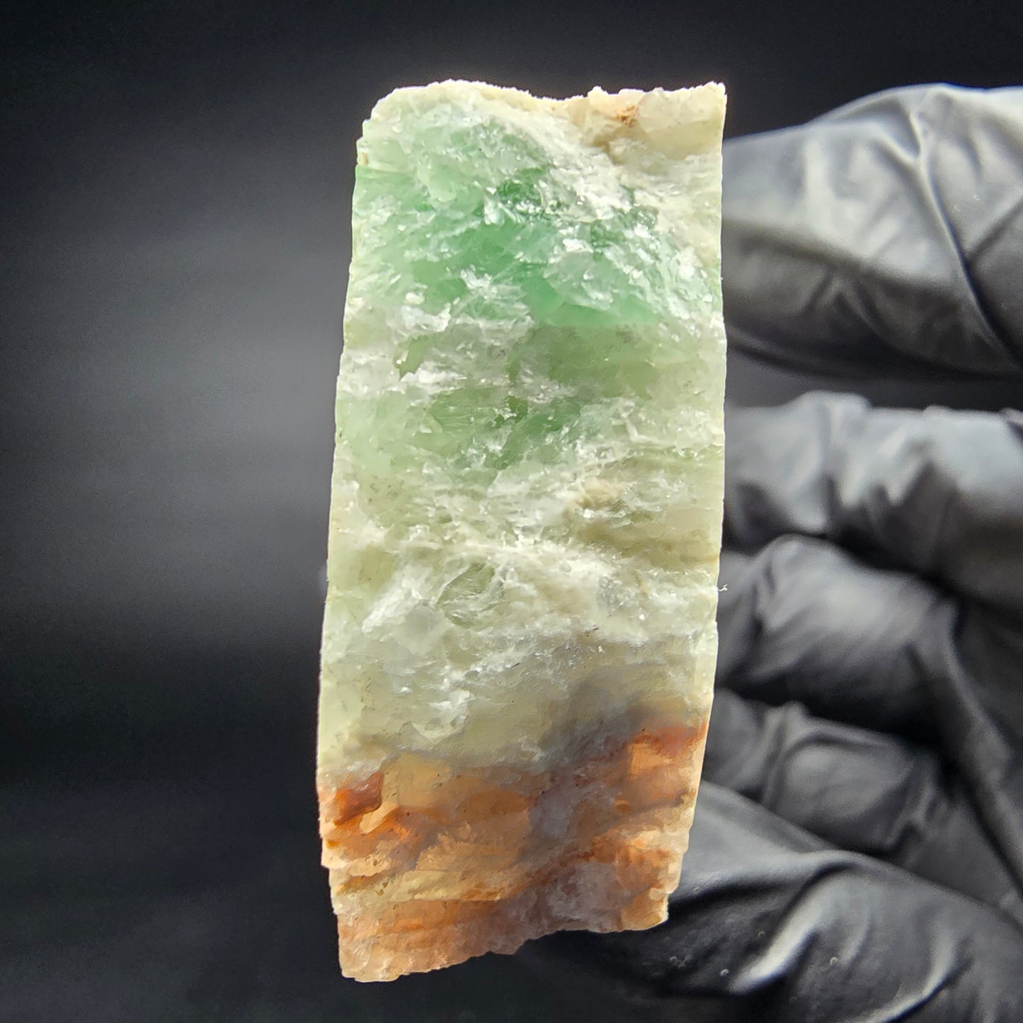 Schöner Fluorit Anschnitt grün rot 114*39*15mm Unbekannt Mineraliensammlung