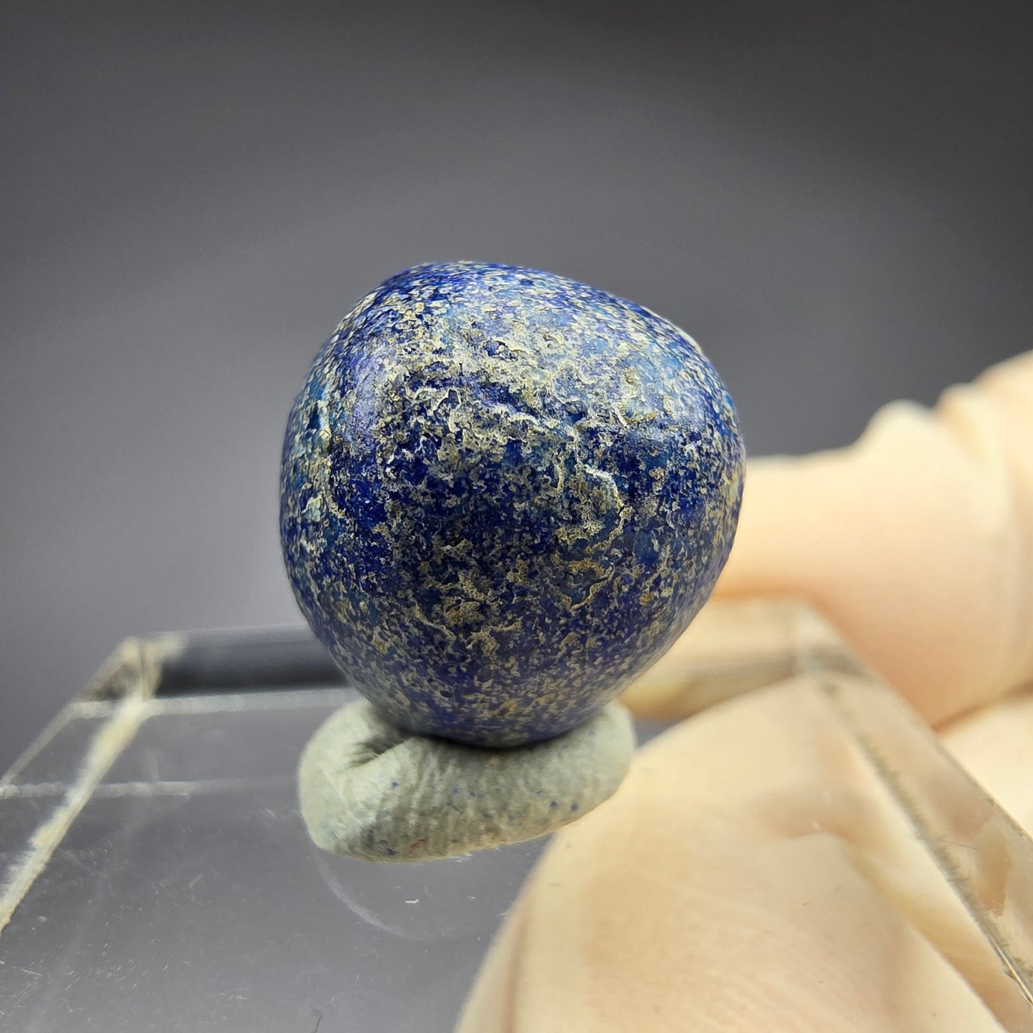 Seltene große Azurit Blueberry - poliert 14,4mm Durchmesser aus USA, New Mexico