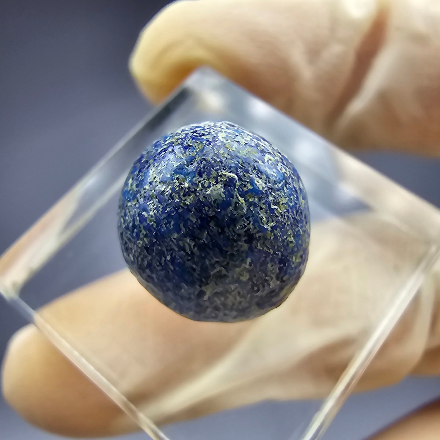 Rare large Azurite Blueberry - polished 14.2mm diameter from USA, New Mexico