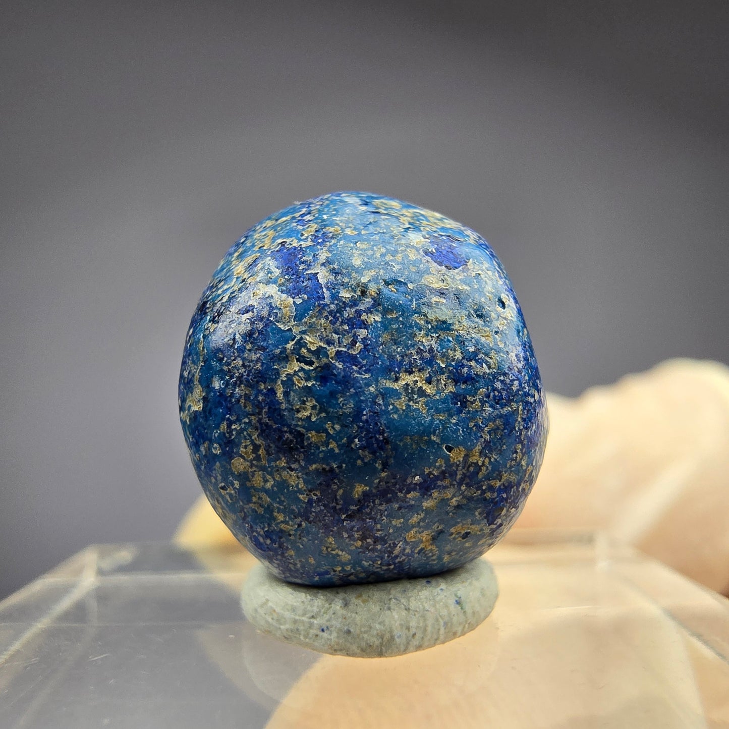 Seltene große Azurit Blueberry - poliert 15,2mm Durchmesser aus USA, New Mexico