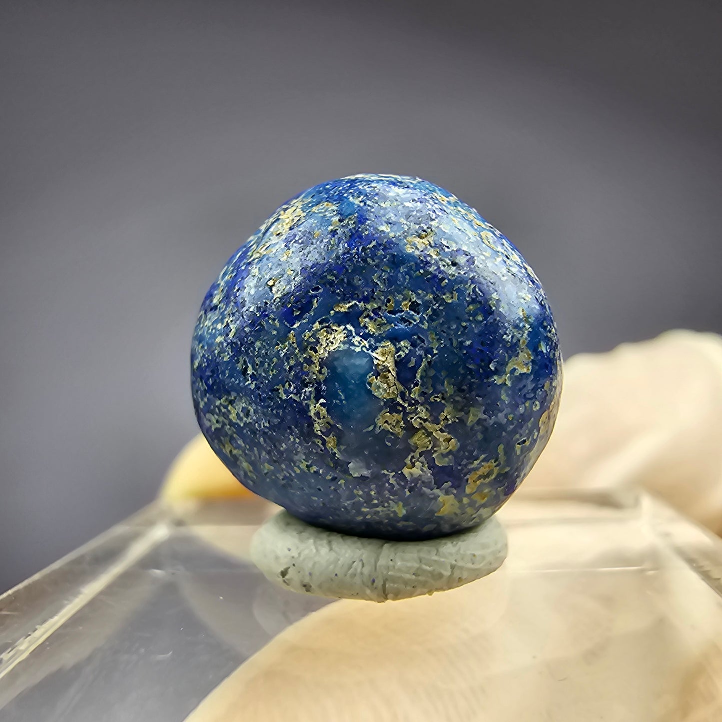 Seltene große Azurit Blueberry - poliert 15,2mm Durchmesser aus USA, New Mexico