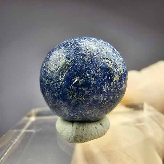 Seltene große Azurit Blueberry - poliert 14,2mm Durchmesser aus USA, New Mexico