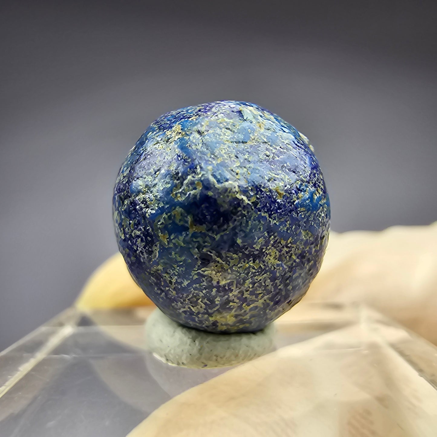 Seltene große Azurit Blueberry - poliert 15,3mm Durchmesser aus USA, New Mexico