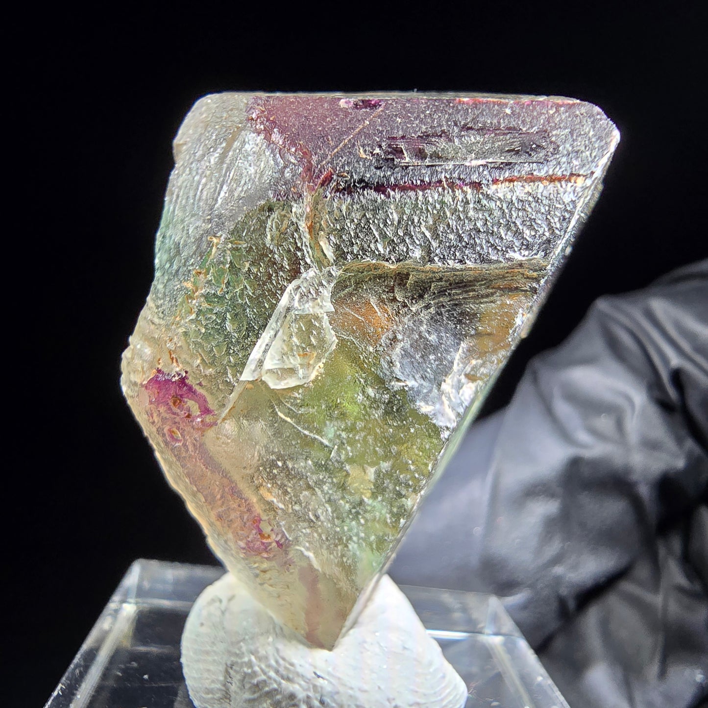 Klare zonare Fluorit Stufe lila grün braun Erongo, Namibia 37*23*15mm Sammlung