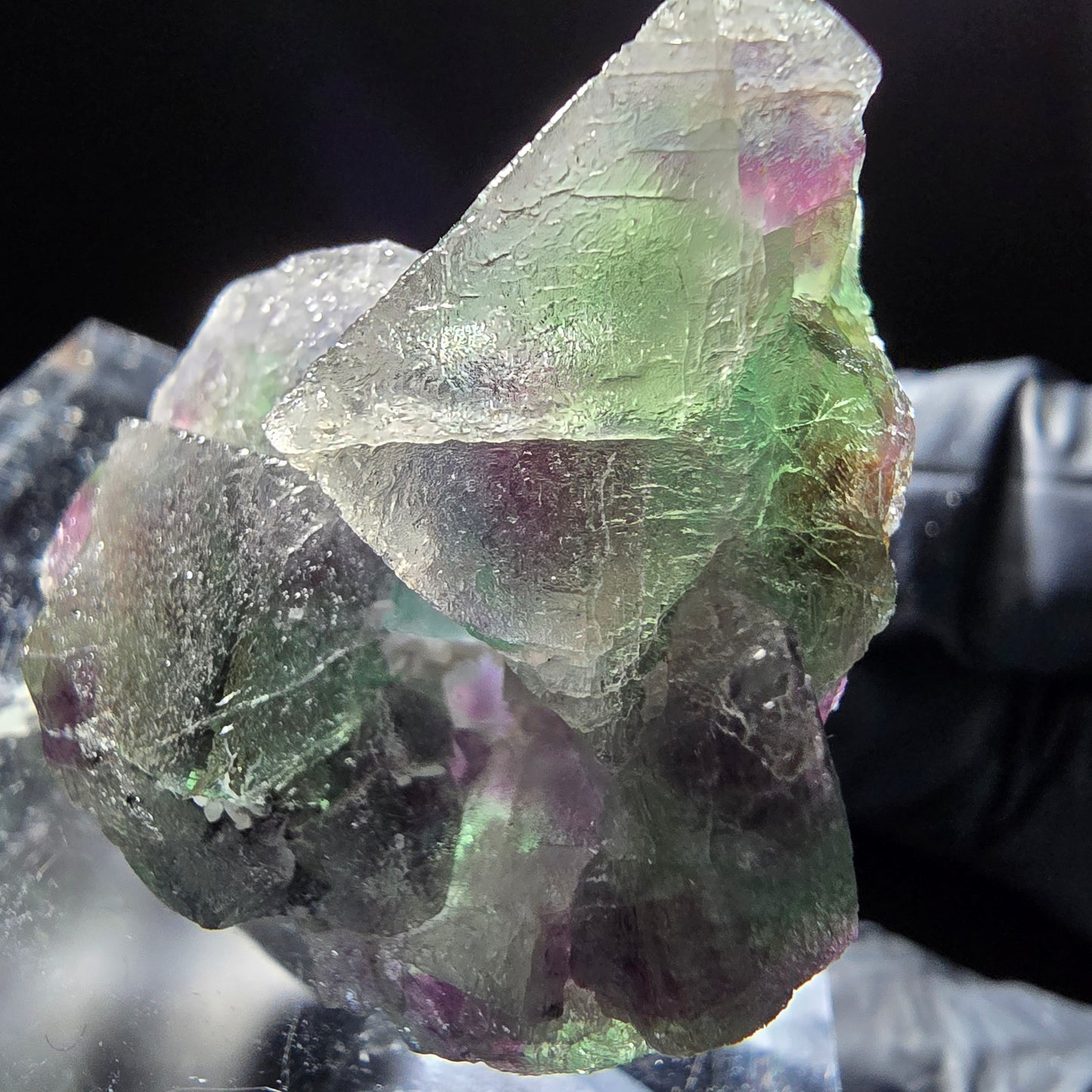 Phantom Fluorit Würfel grün lila blau Stufe Erongo, Namibia 37*36*22mm Sammlung