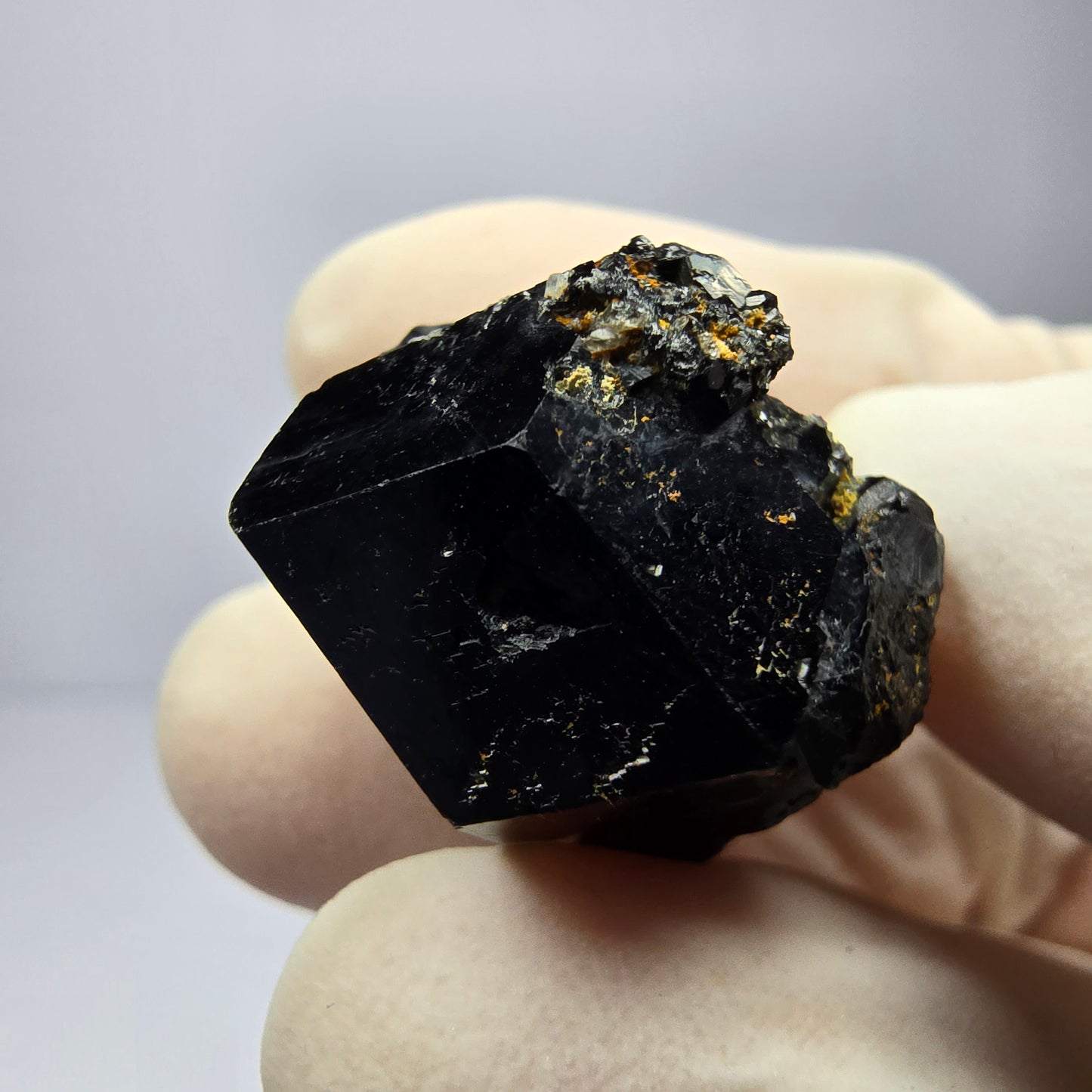 Symmetrische Schörl Turmalin Stufe Erongo, Namibia 21*18*16mm Mineraliensammlung