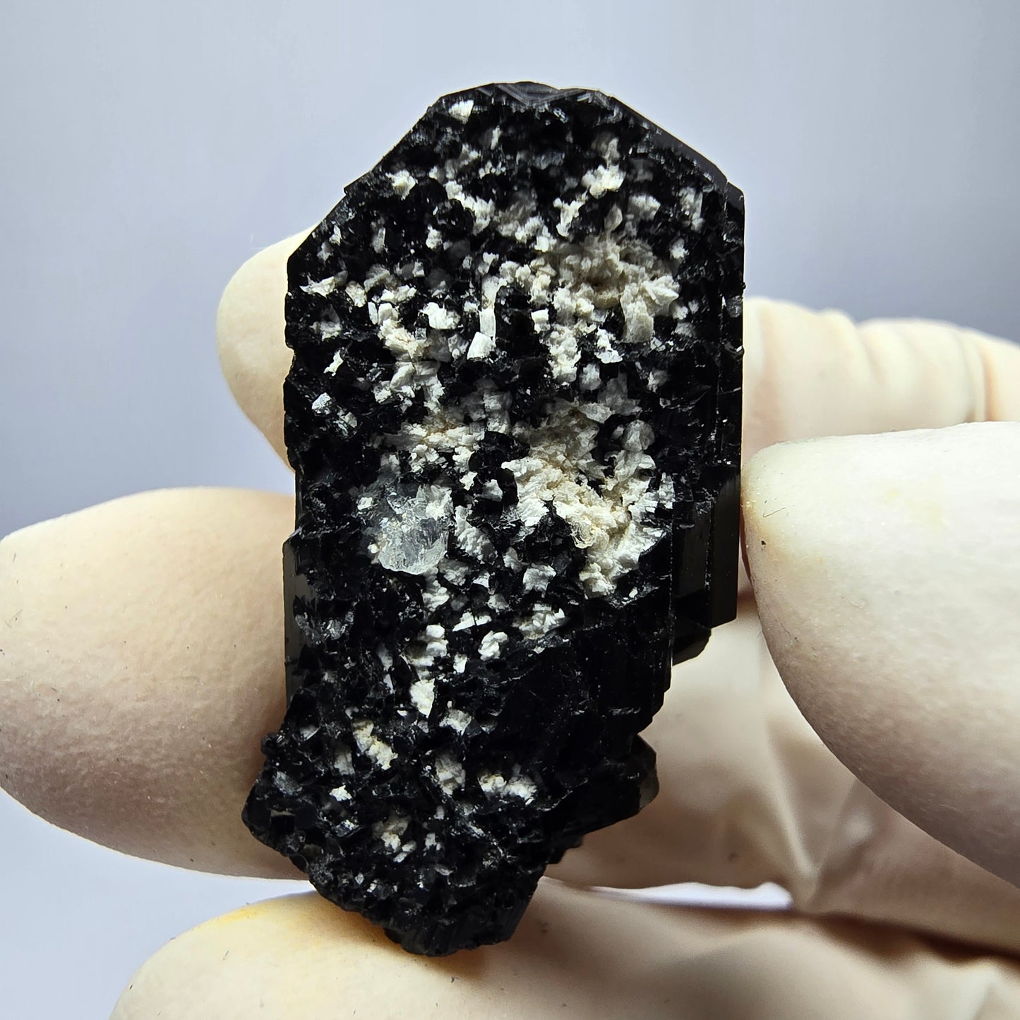 Symmetrische Schörl Turmalin Stufe Erongo, Namibia 30*18*10mm Mineraliensammlung