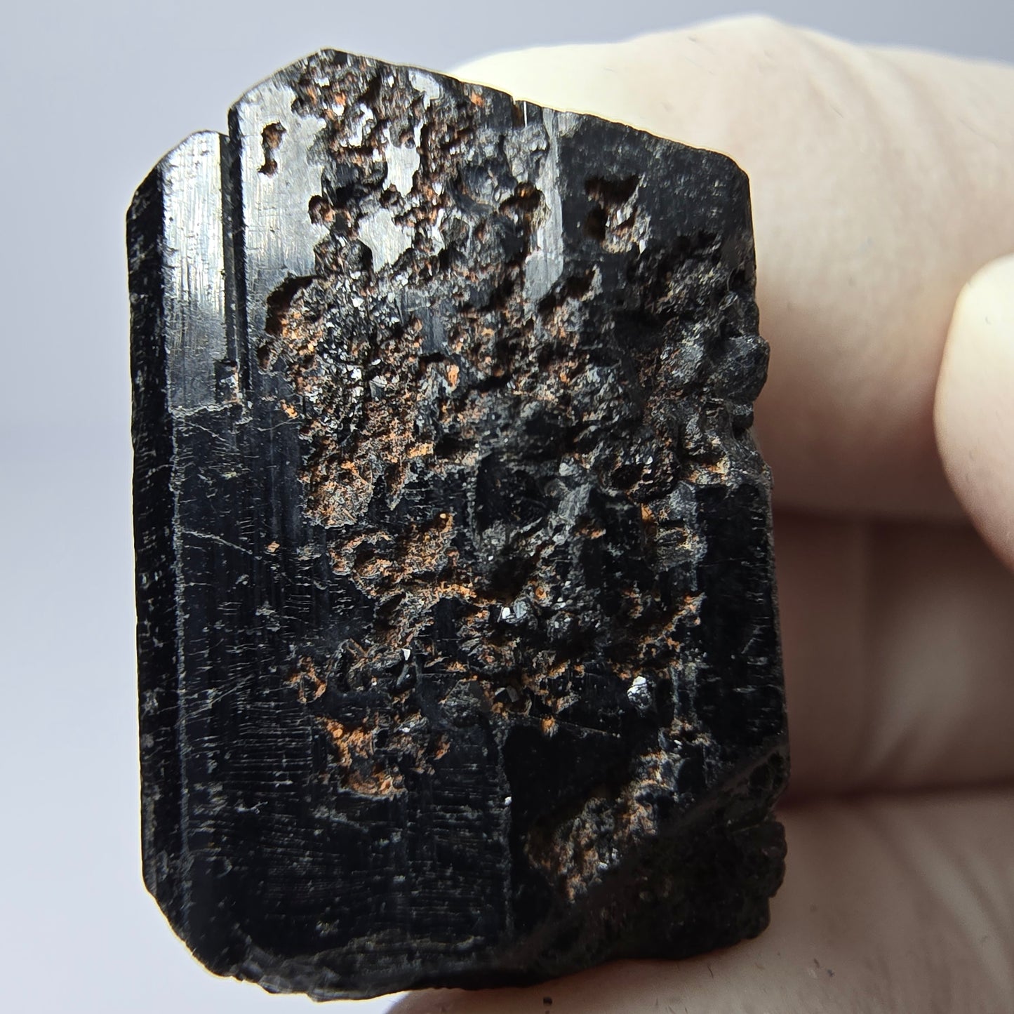 Symmetrischer Schörl Turmalin schwarz Erongo, Namibia 22*15*15mm Sammlung