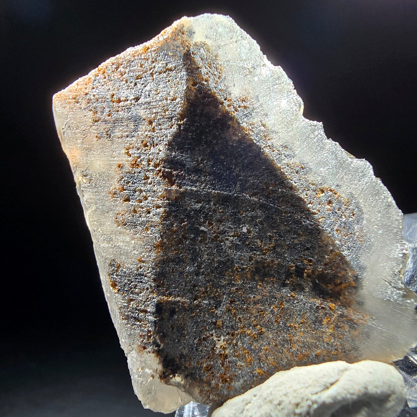 Cube de fluorite fantôme transparent de qualité violet Okorusu, Collection namibie 41*31*14mm