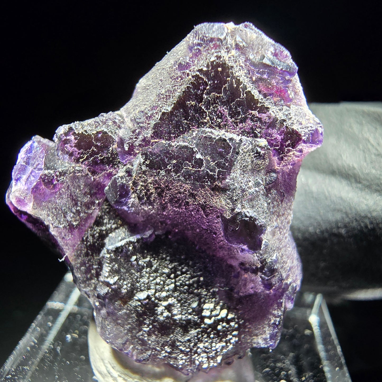 Stade de cube de fluorite fantôme violet Okorusu, namibie 23*22*9mm collection minérale