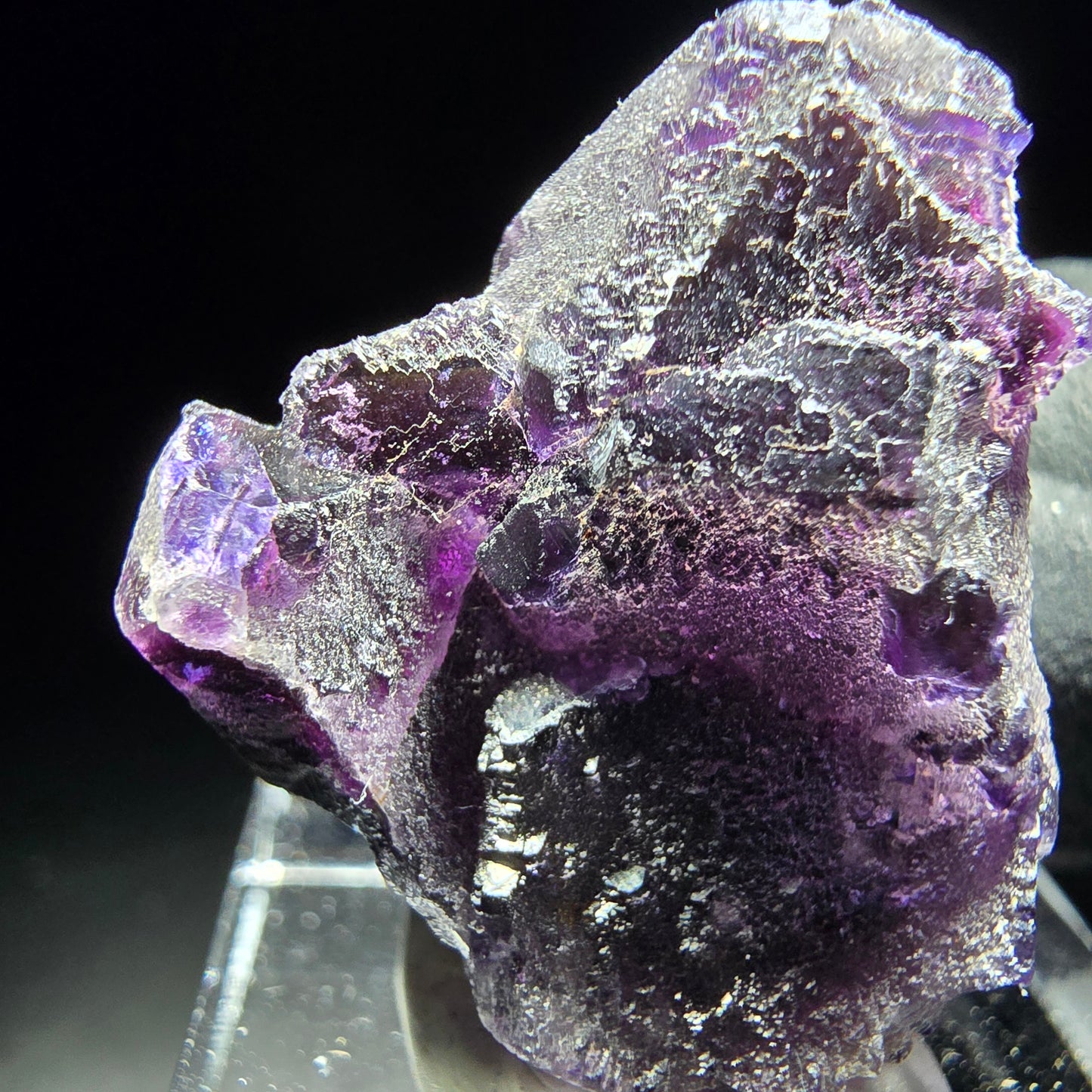 Stade de cube de fluorite fantôme violet Okorusu, namibie 23*22*9mm collection minérale