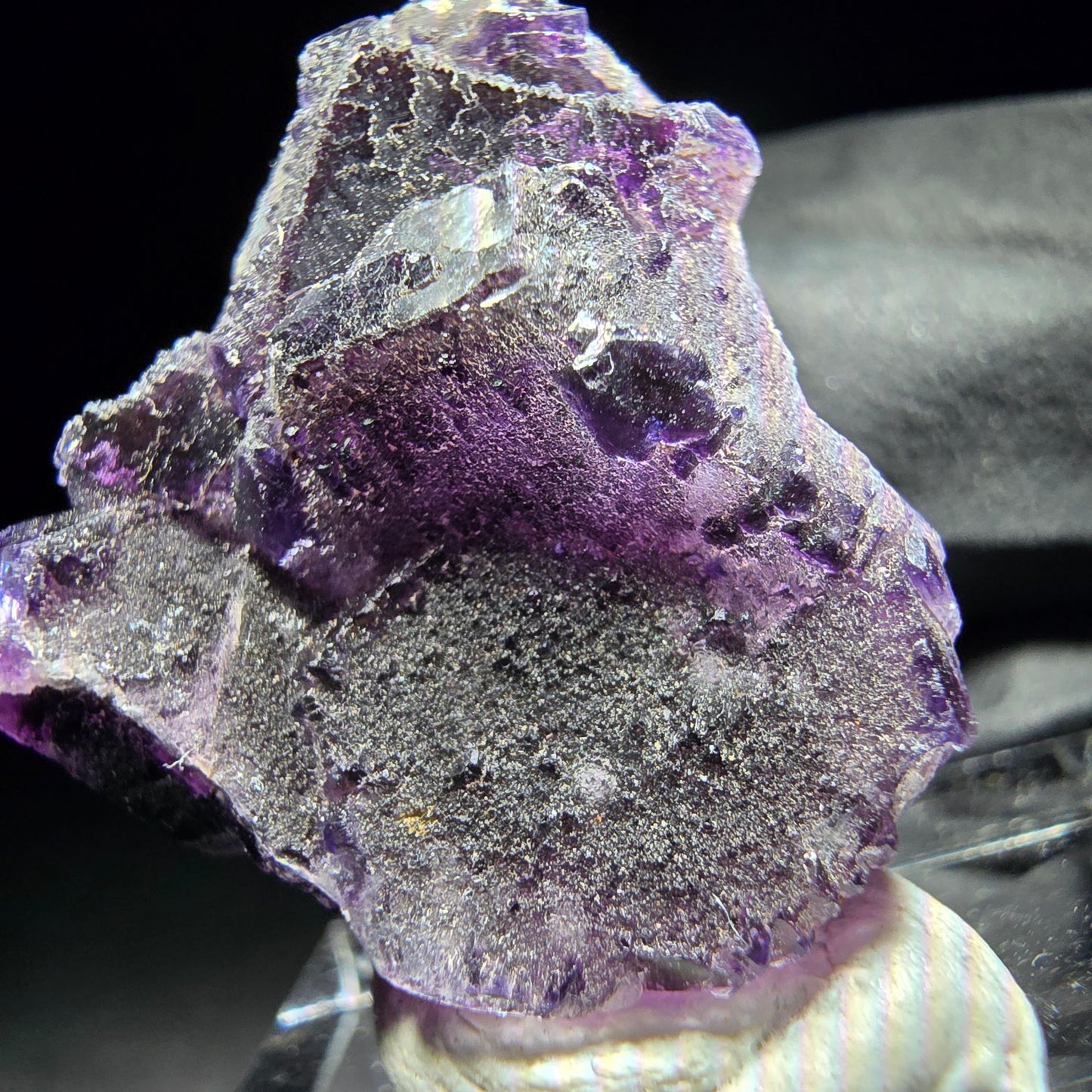 Stade de cube de fluorite fantôme violet Okorusu, namibie 23*22*9mm collection minérale
