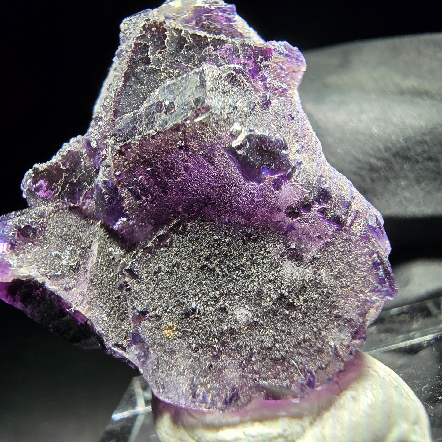 Stade de cube de fluorite fantôme violet Okorusu, namibie 23*22*9mm collection minérale