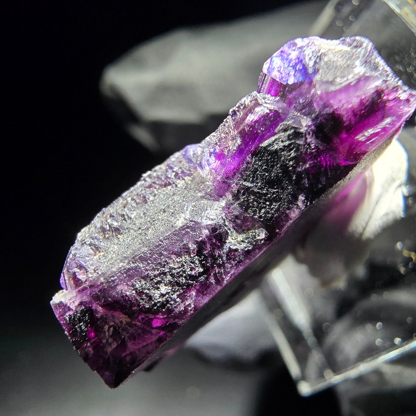 Stade de cube de fluorite fantôme violet Okorusu, namibie 23*22*9mm collection minérale
