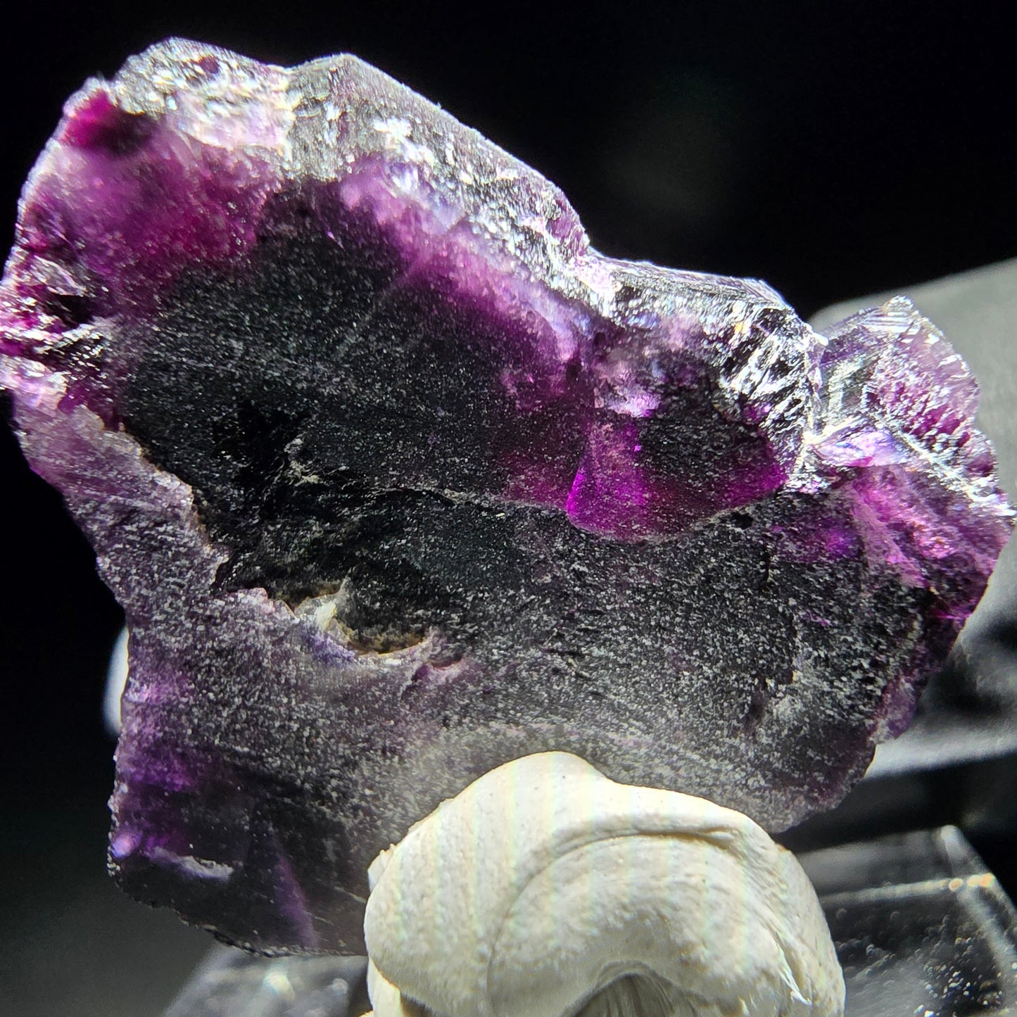 Stade de cube de fluorite fantôme violet Okorusu, namibie 23*22*9mm collection minérale
