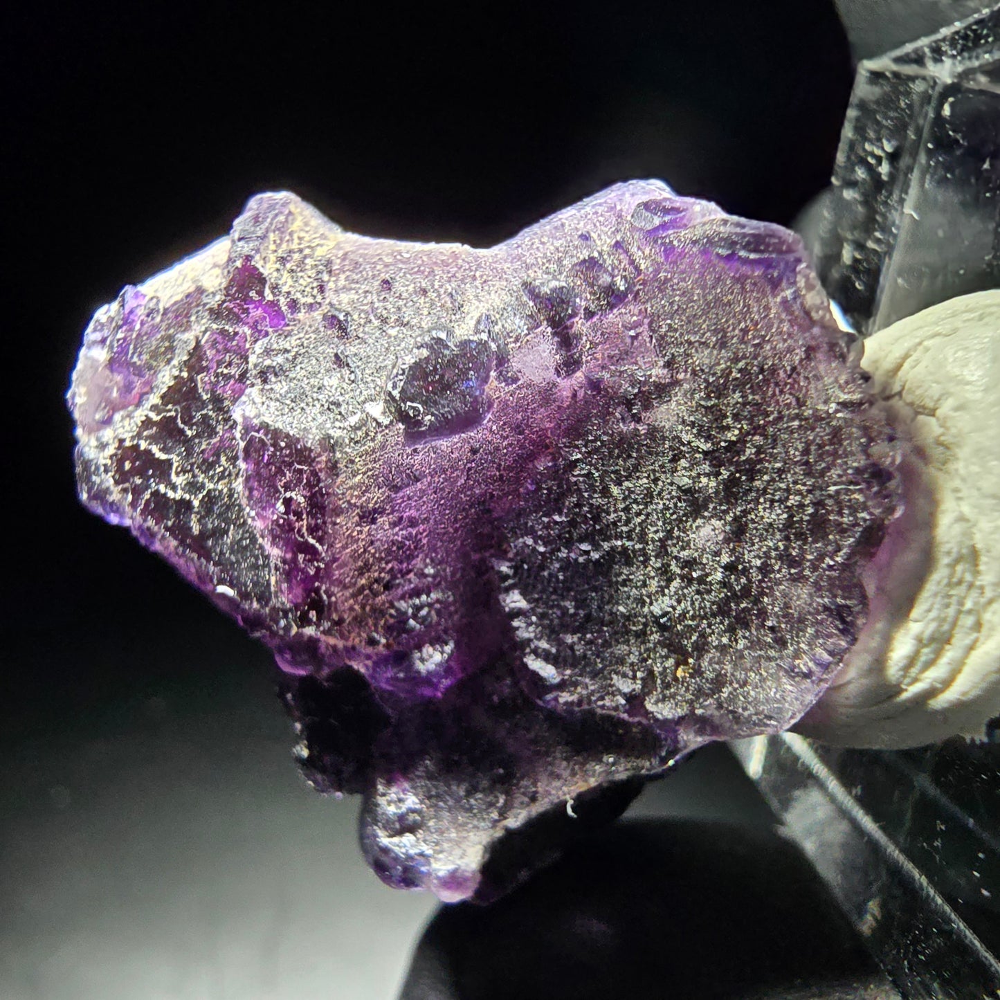 Stade de cube de fluorite fantôme violet Okorusu, namibie 23*22*9mm collection minérale