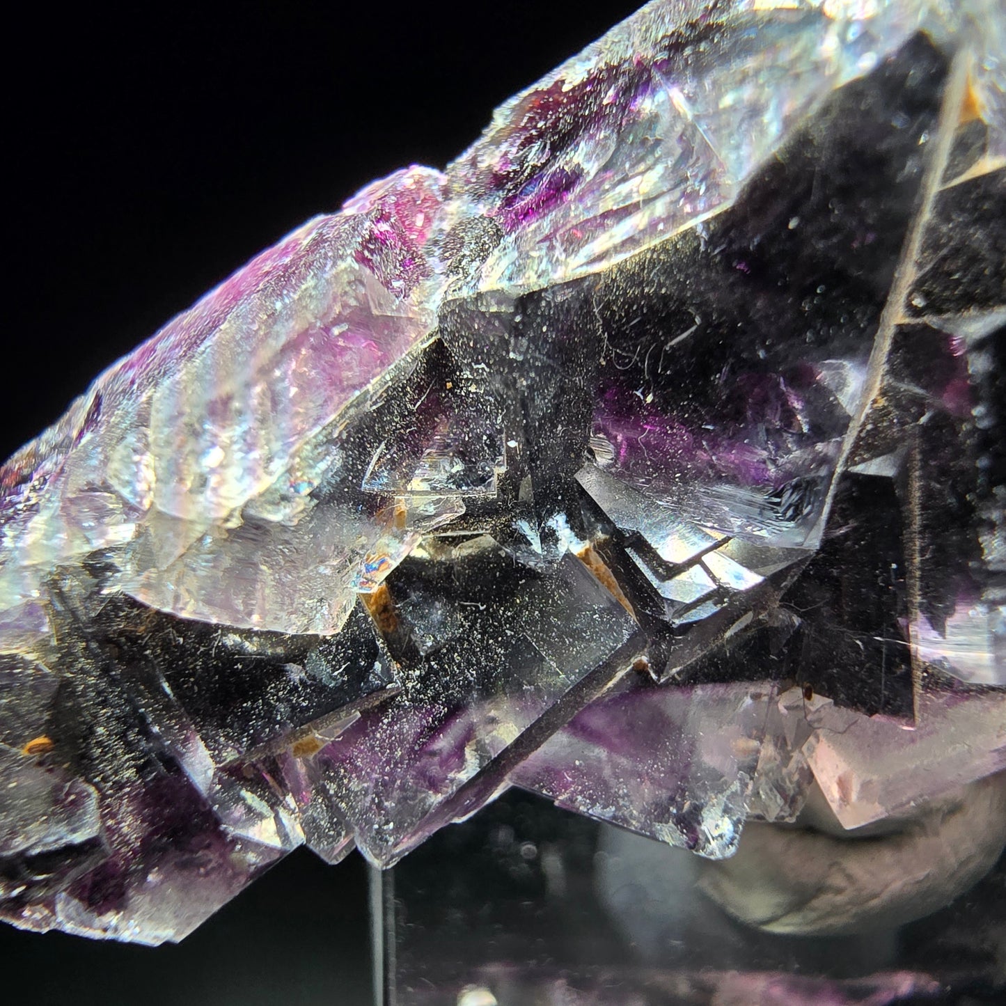 Stade de cube de fluorite fantôme violet Okorusu namibie 47*23*12mm collection minérale