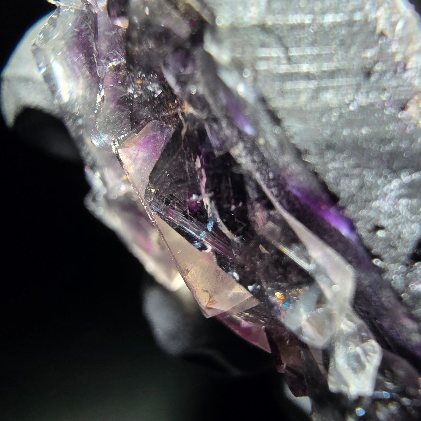 Stade de cube de fluorite fantôme violet Okorusu namibie 47*23*12mm collection minérale