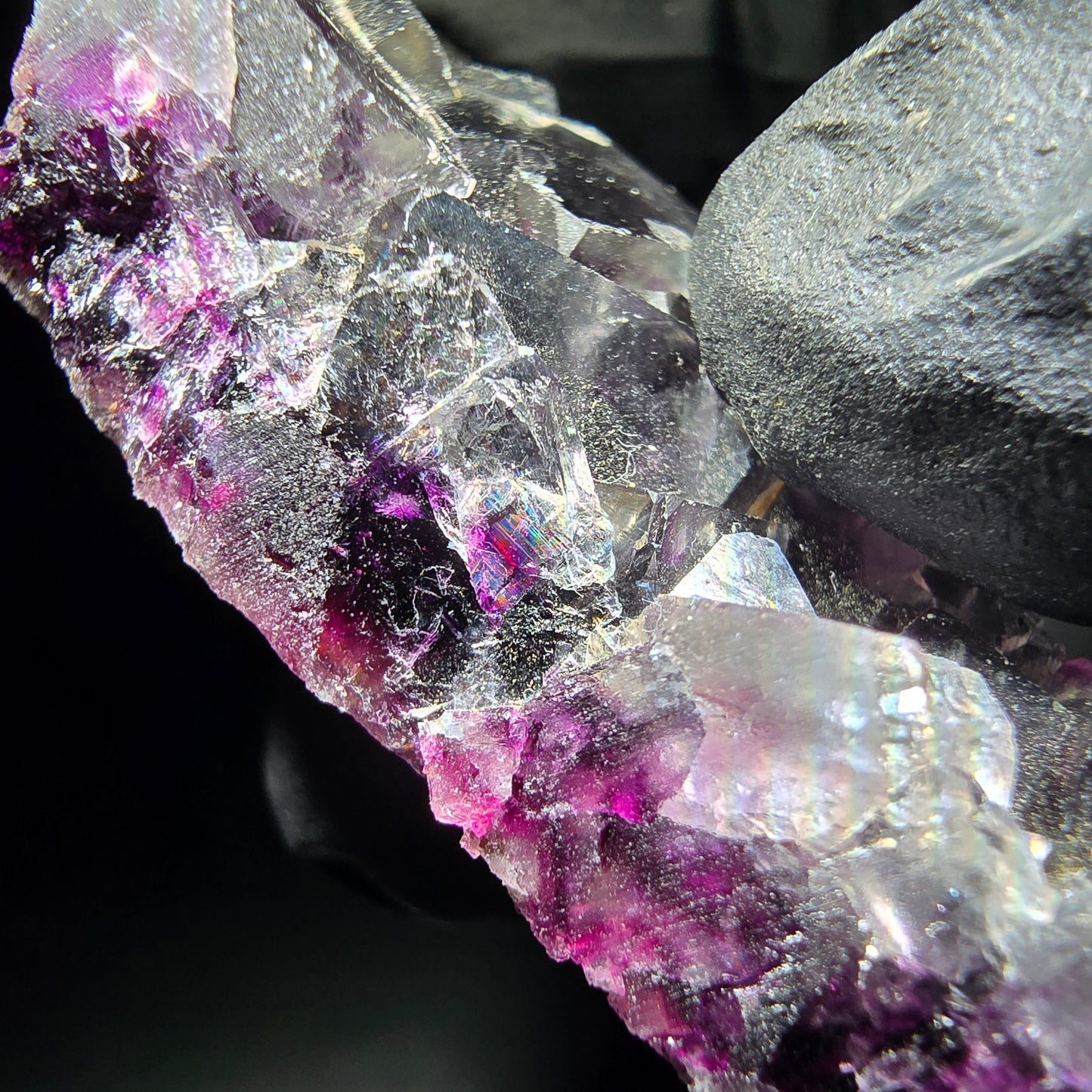 Stade de cube de fluorite fantôme violet Okorusu namibie 47*23*12mm collection minérale