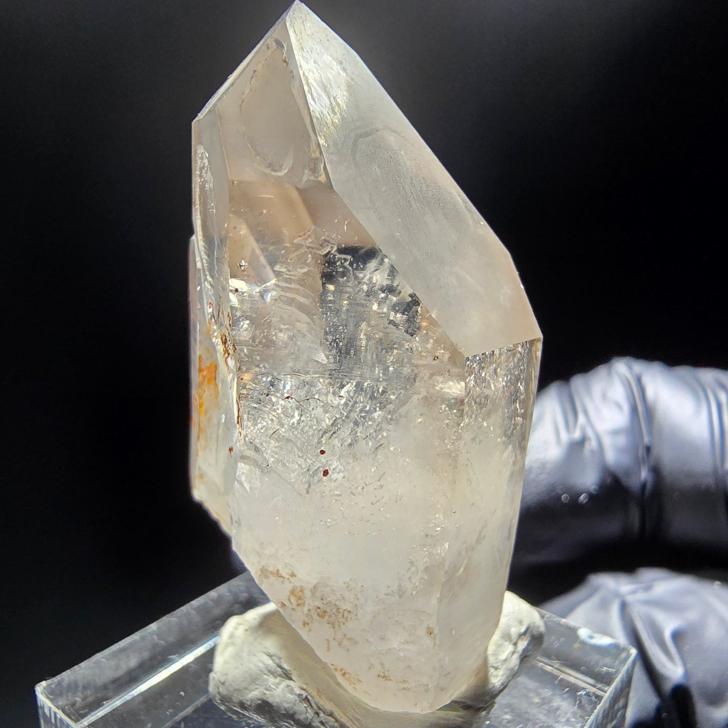 Klare Phantom Rauchquarz Zepter Spitze Goboboseb, Namibia 41*22*18mm Sammlung