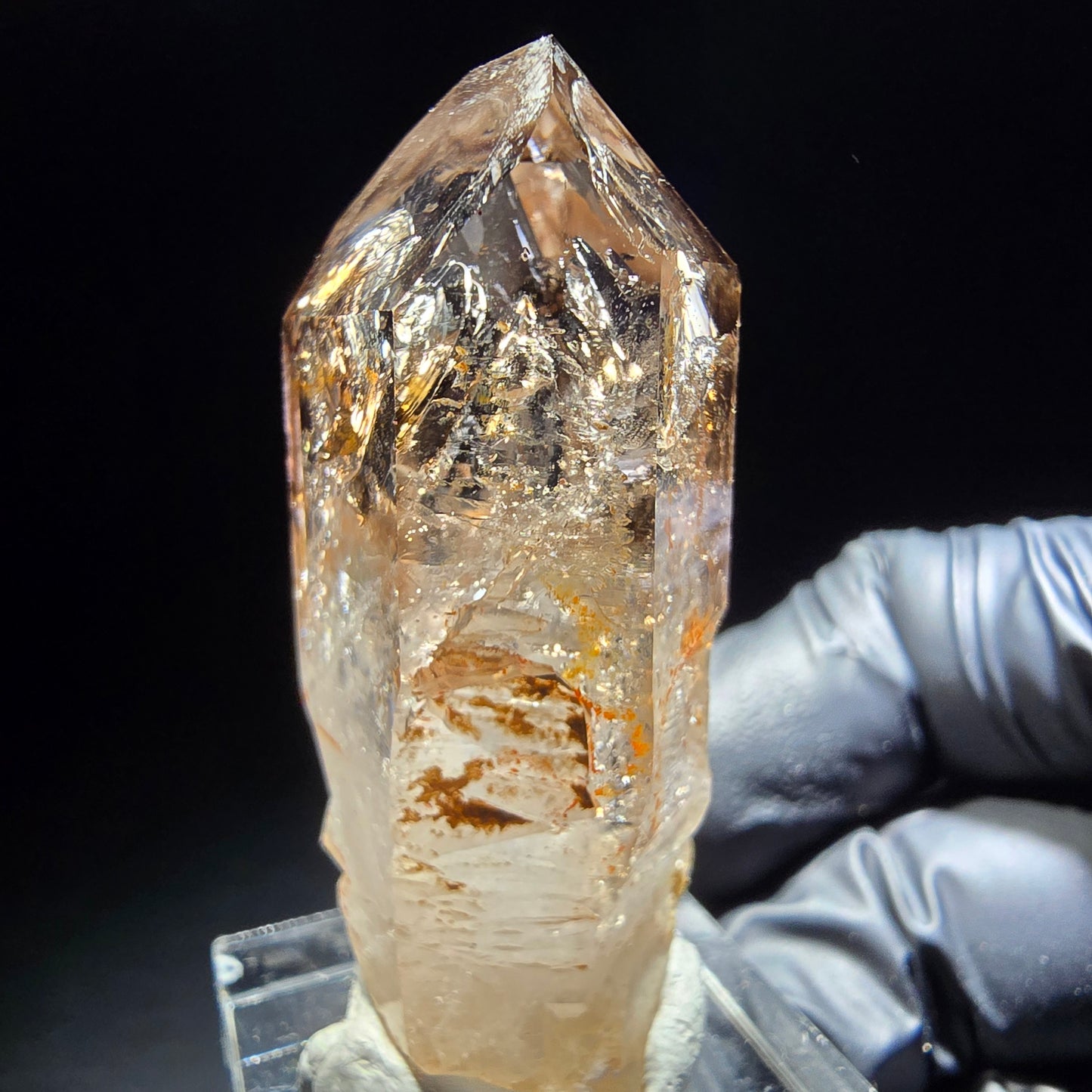 Klare Phantom Rauchquarz Zepter Spitze Goboboseb, Namibia 49*26*18mm Sammlung